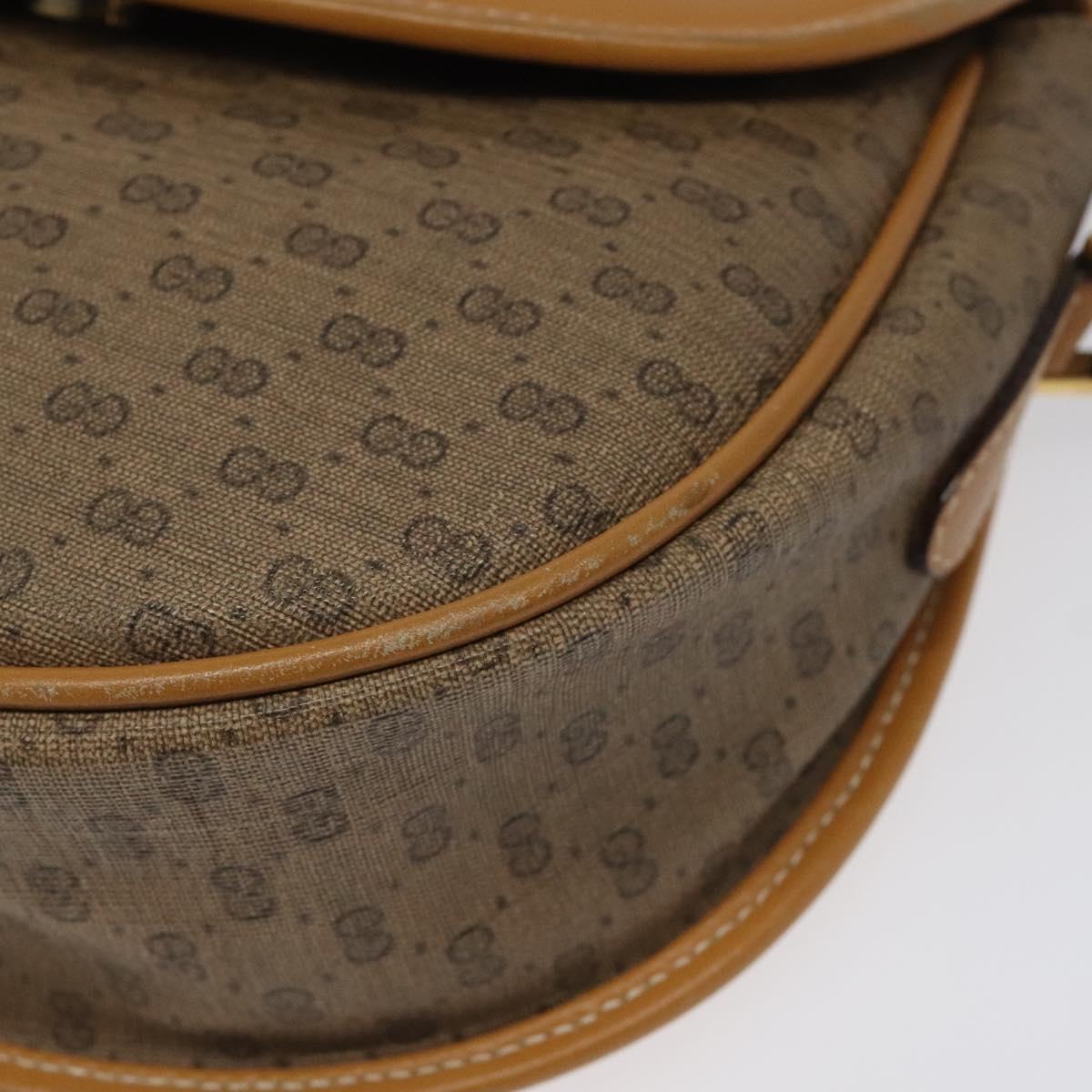 GUCCI Micro GG Supreme Shoulder Bag PVC Beige Gold 007 115 0074 Auth ki5748