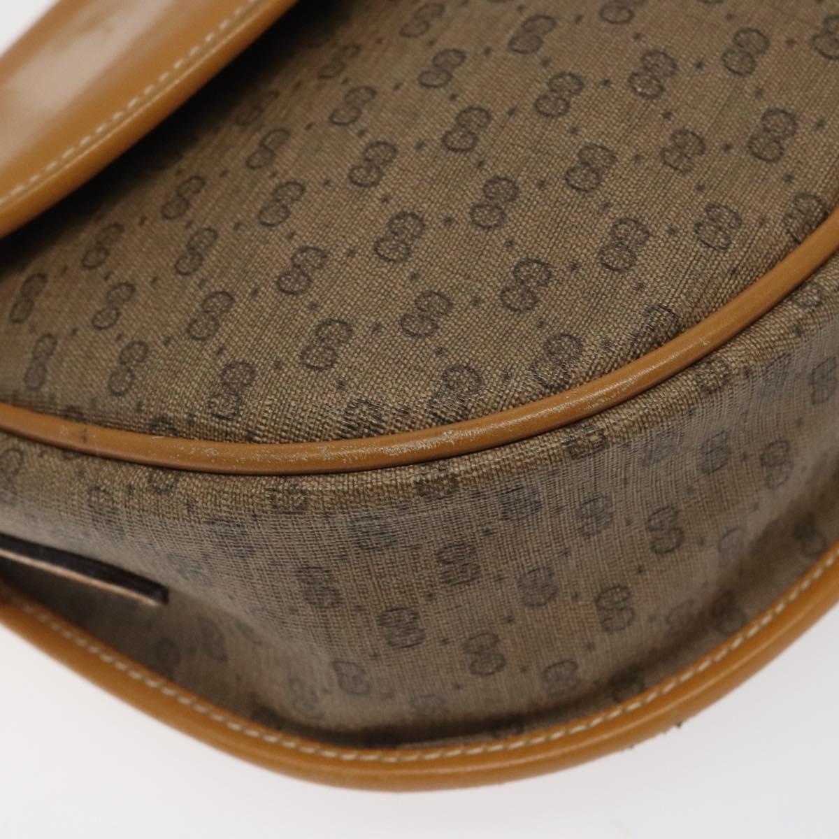 GUCCI Micro GG Supreme Shoulder Bag PVC Beige Gold 007 115 0074 Auth ki5748