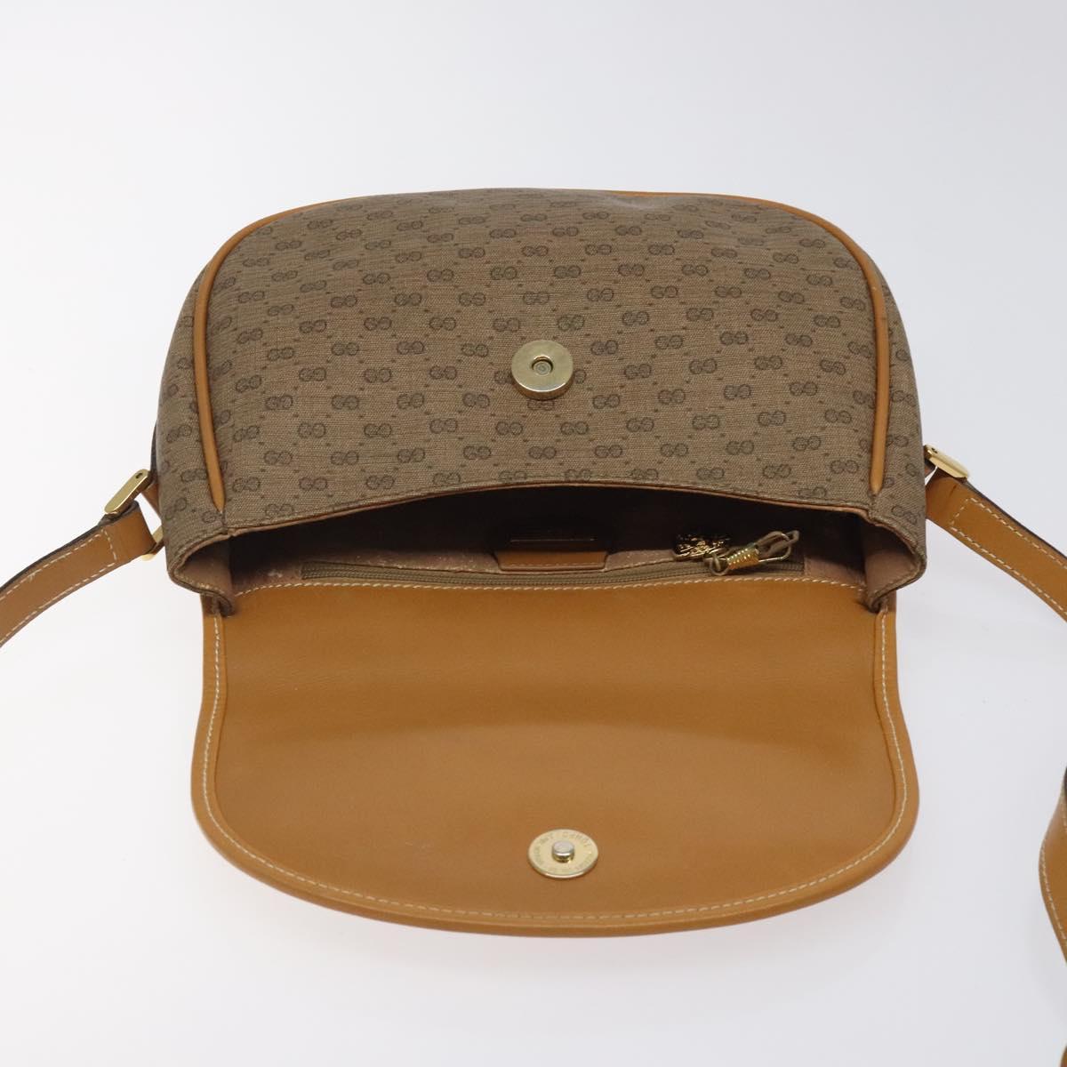 GUCCI Micro GG Supreme Shoulder Bag PVC Beige Gold 007 115 0074 Auth ki5748