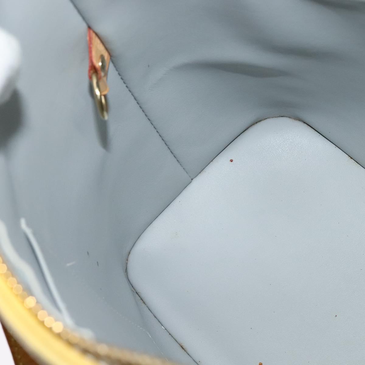 LOUIS VUITTON Monogram Vernis Houston Hand Bag Gris M91053 LV Auth ki5759