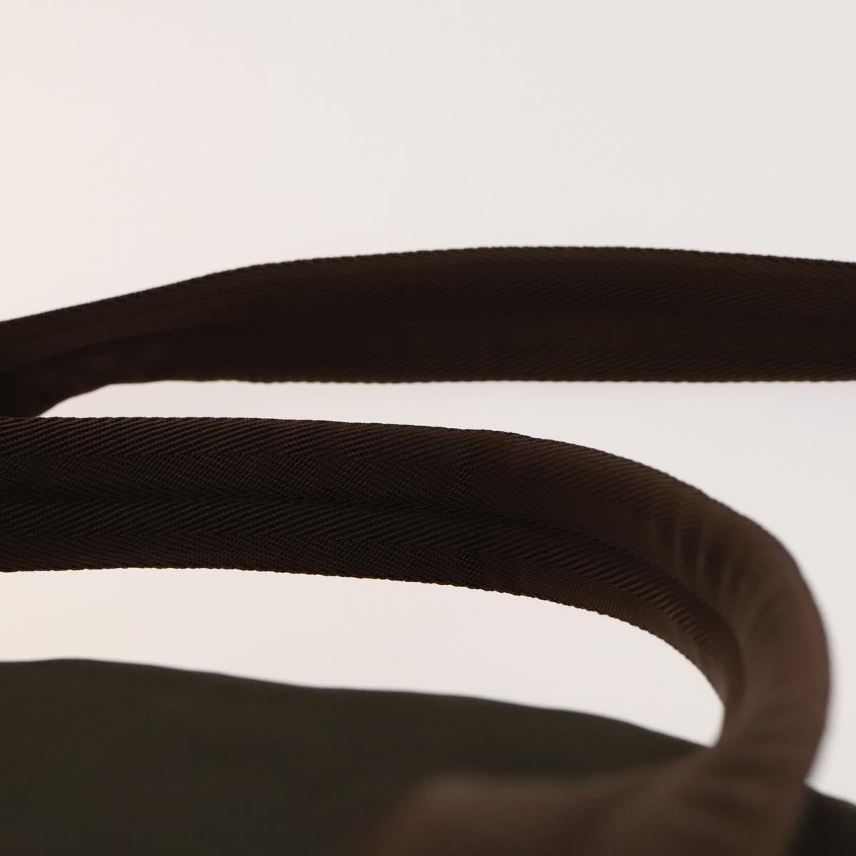 PRADA Backpack Nylon Khaki Silver Auth ki5760