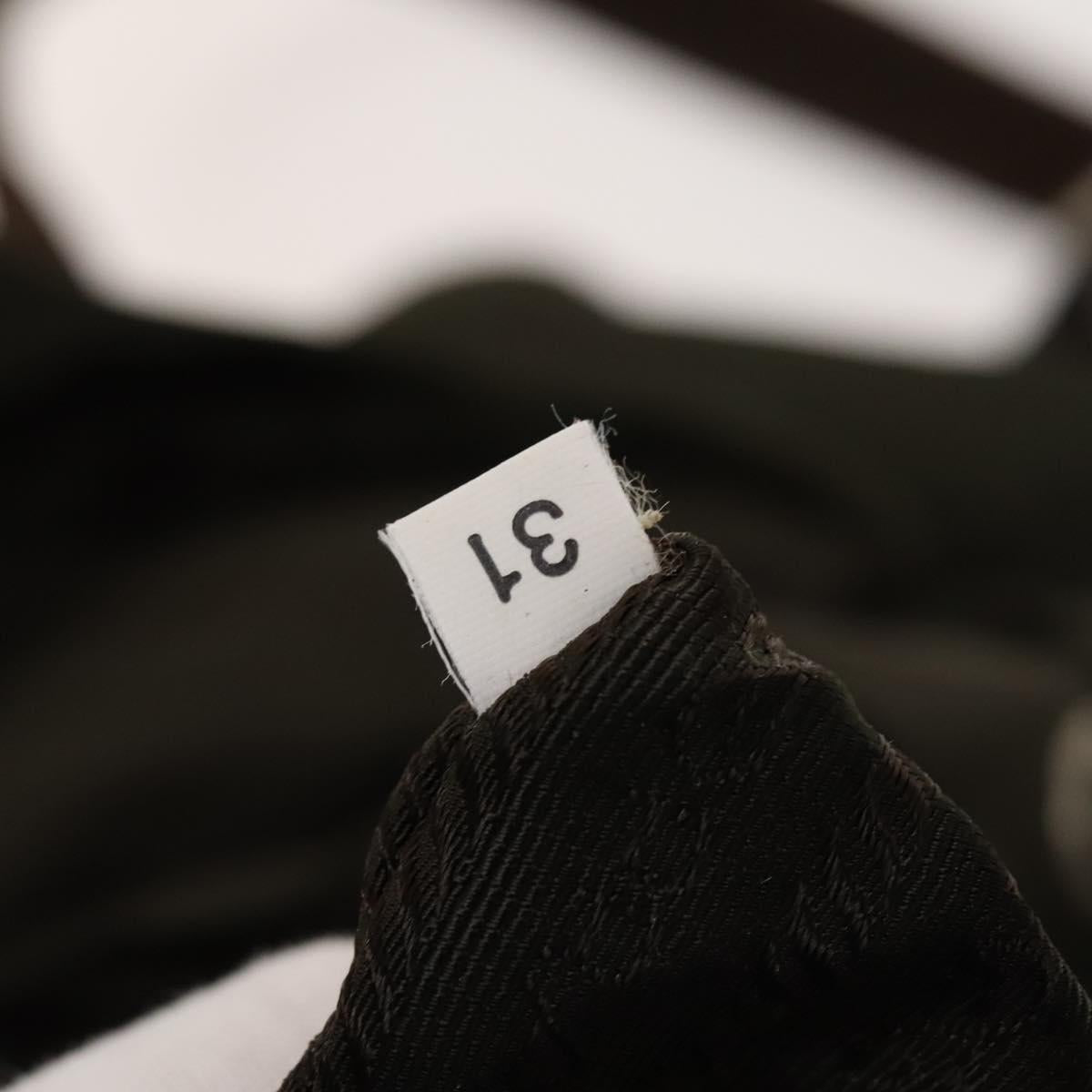 PRADA Backpack Nylon Khaki Silver Auth ki5760