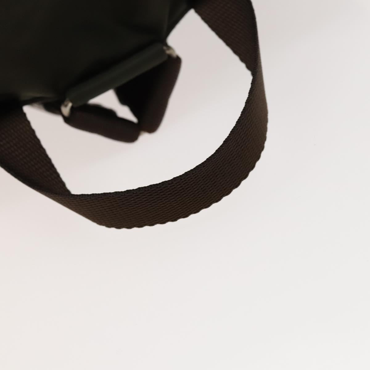 PRADA Backpack Nylon Khaki Silver Auth ki5760