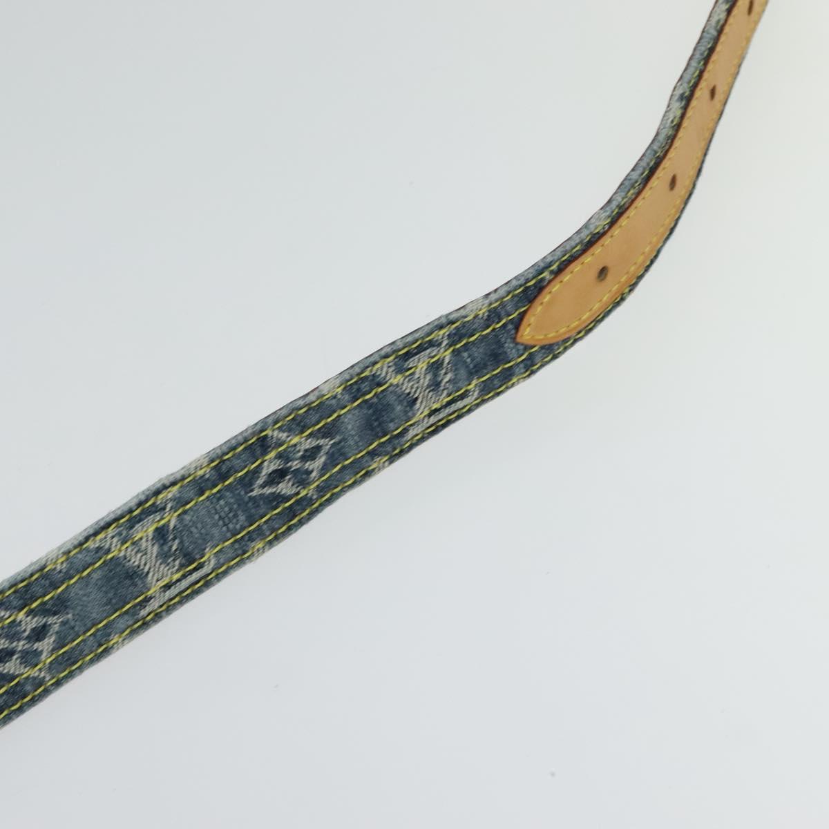 LOUIS VUITTON Monogram Denim Ceinture Belt Blue M6921U LV Auth ki5763