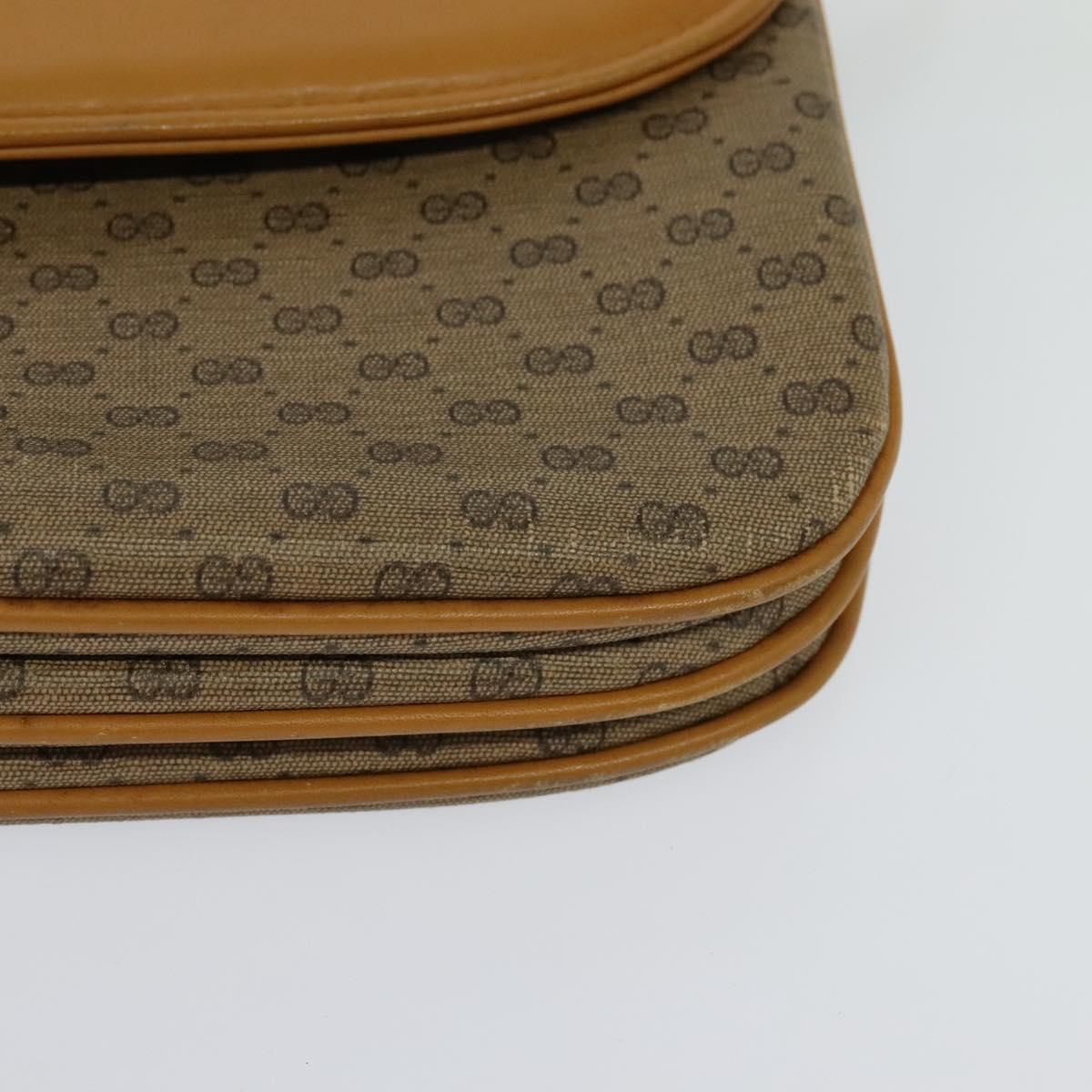 GUCCI Micro GG Supreme Shoulder Bag PVC Beige Gold 004 106 0024 Auth ki5768