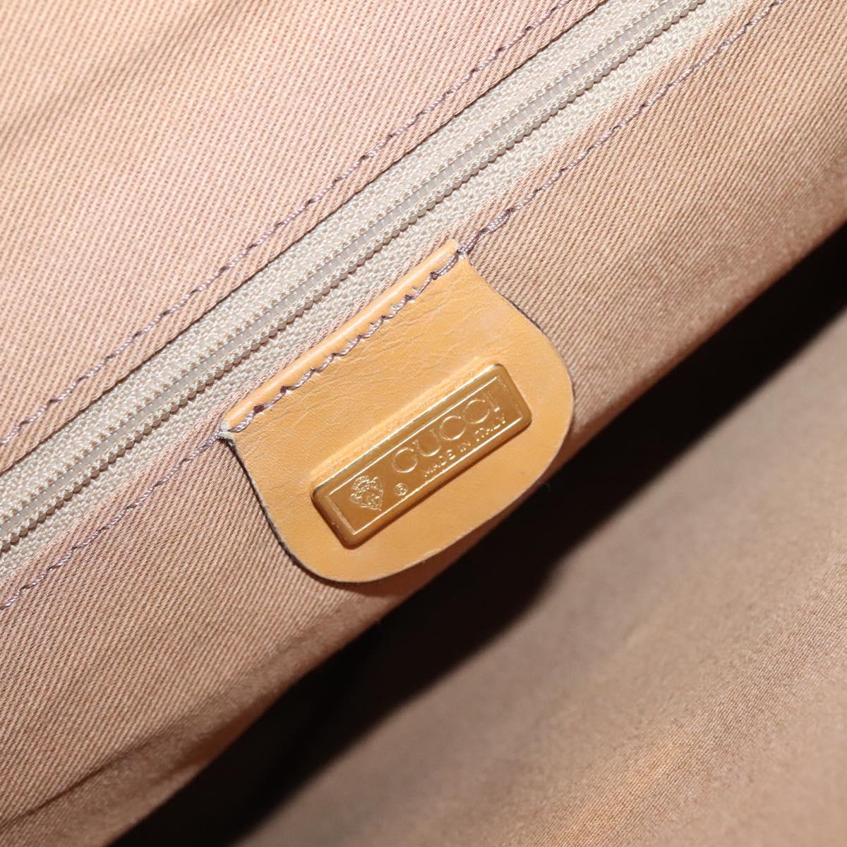 GUCCI Micro GG Supreme Shoulder Bag PVC Beige Gold Auth ki5782