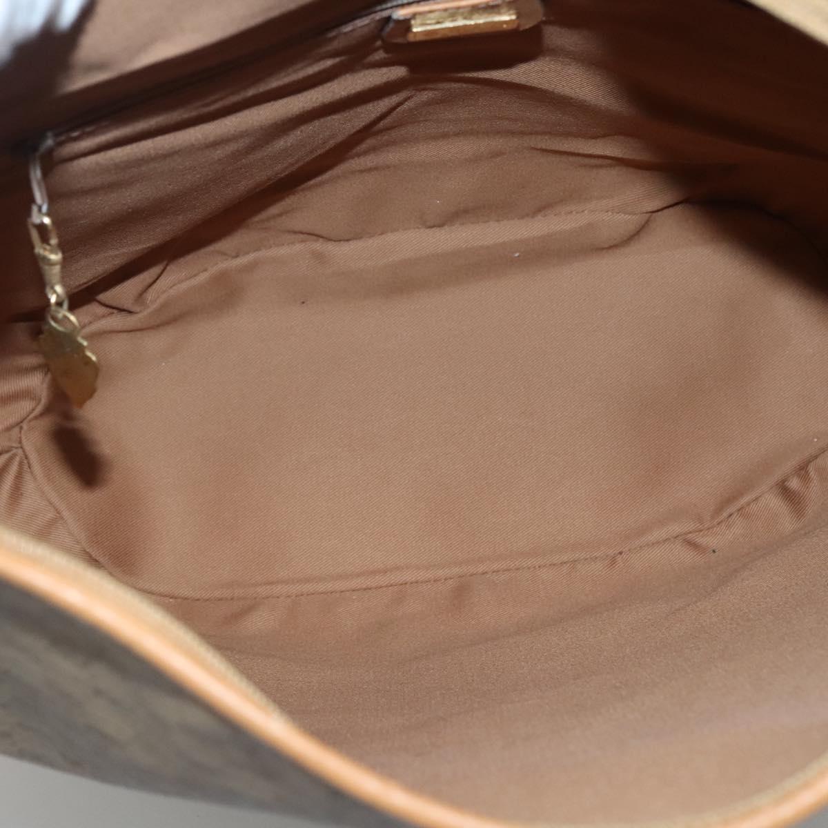 GUCCI Micro GG Supreme Shoulder Bag PVC Beige Gold Auth ki5782