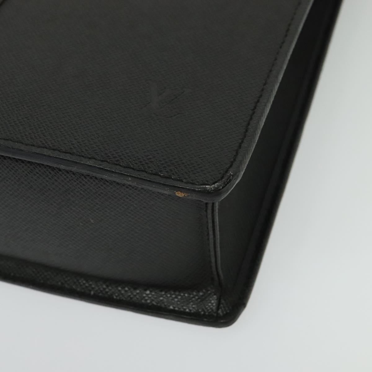 LOUIS VUITTON Taiga Porte Documents Rozan Bag Ardoise M30052 LV Auth ki5801