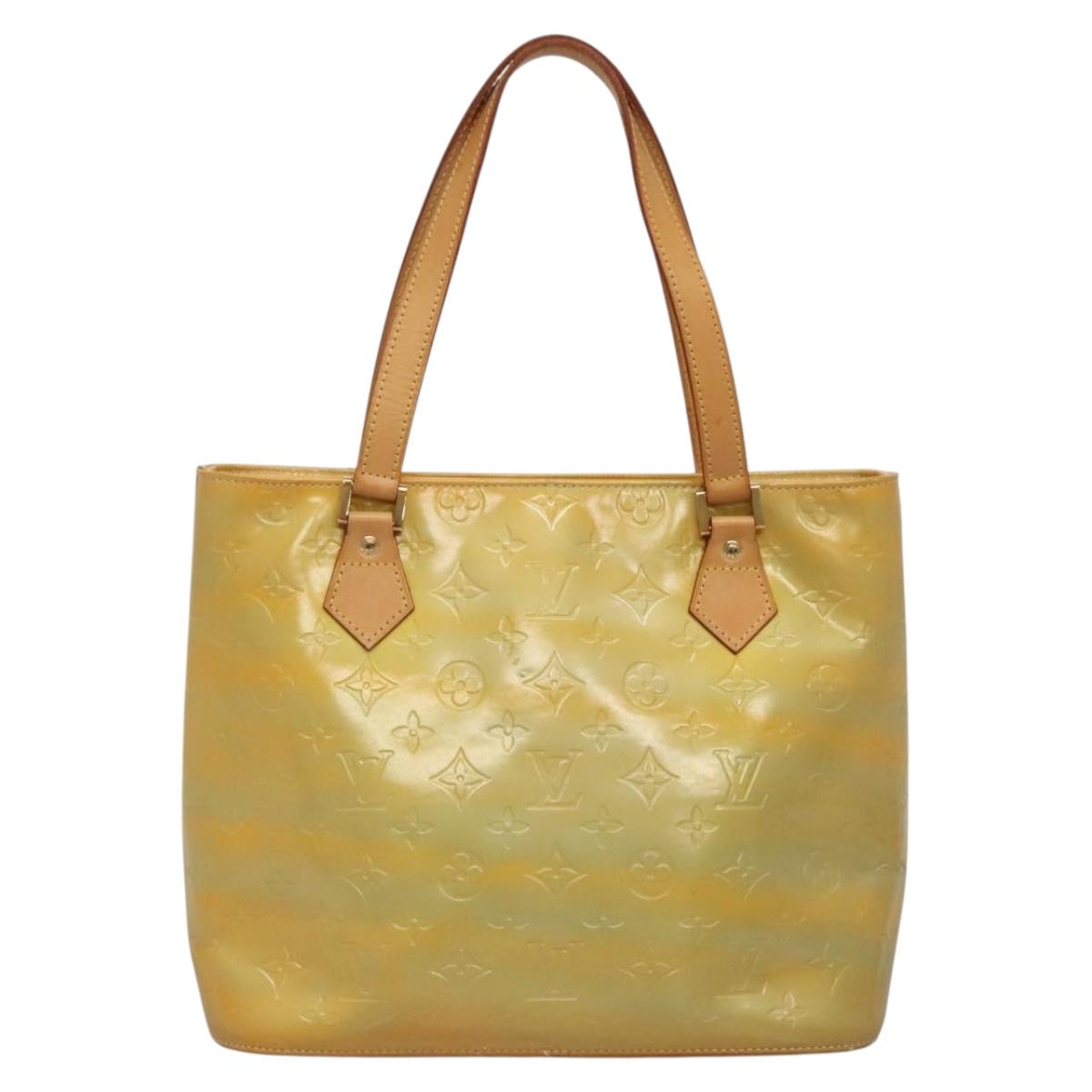 LOUIS VUITTON Monogram Vernis Houston Hand Bag Gris M91053 LV Auth ki5812