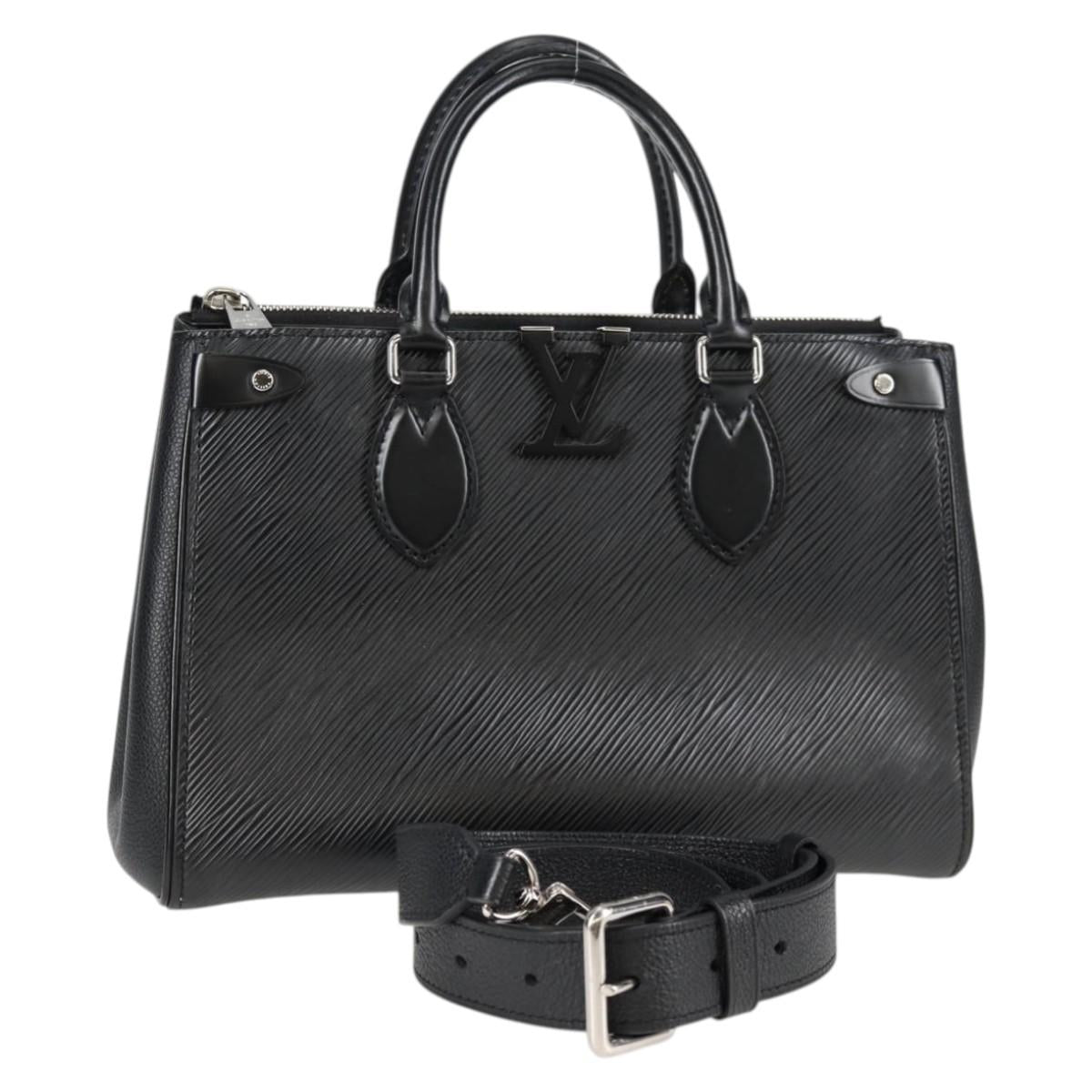 LOUIS VUITTON Epi Grunel Tote PM Tote Bag Black M57680 LV Auth ki5827M