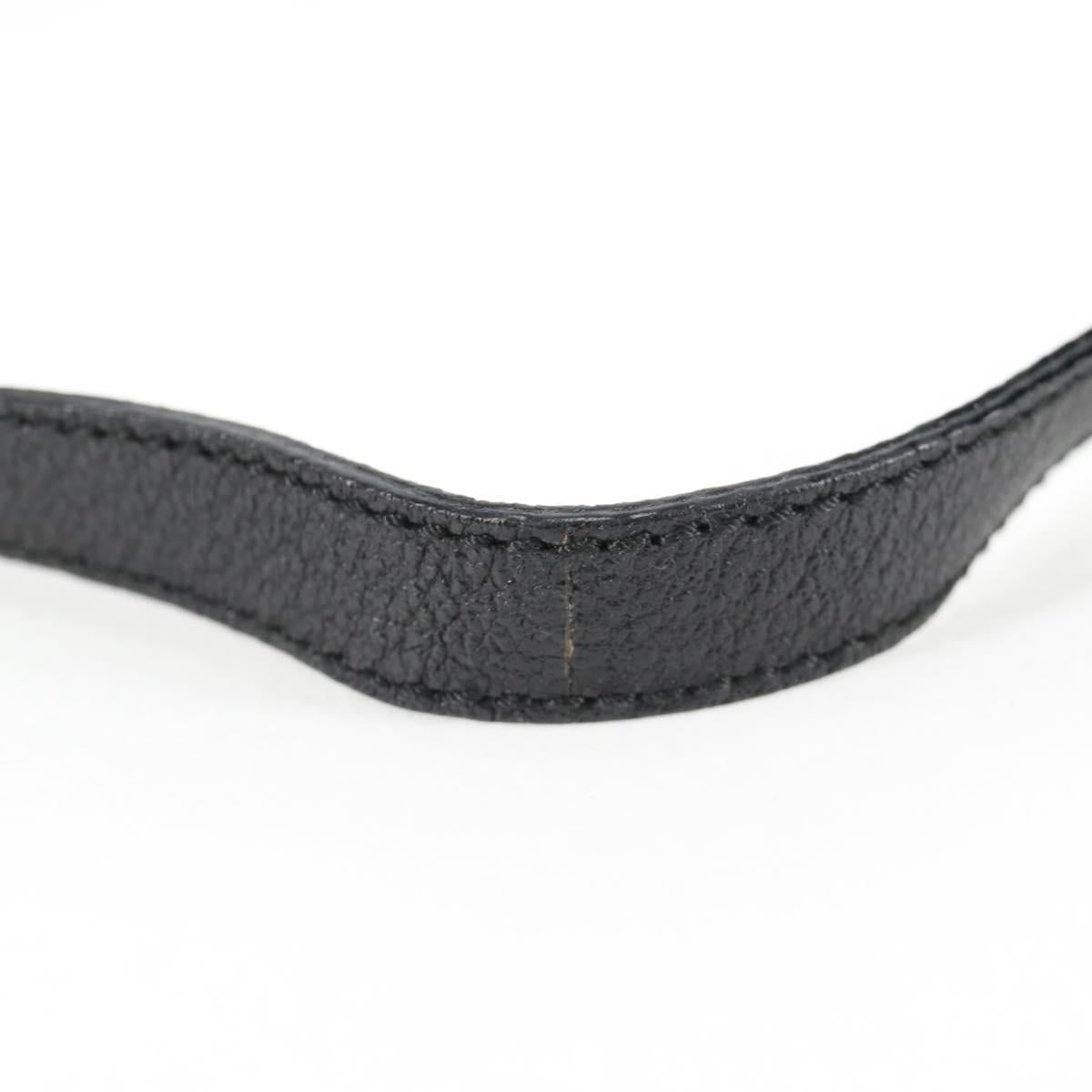 GUCCI Bamboo Hand Bag Suede 2way Black Gold 007 1793 0238 Auth ki5837
