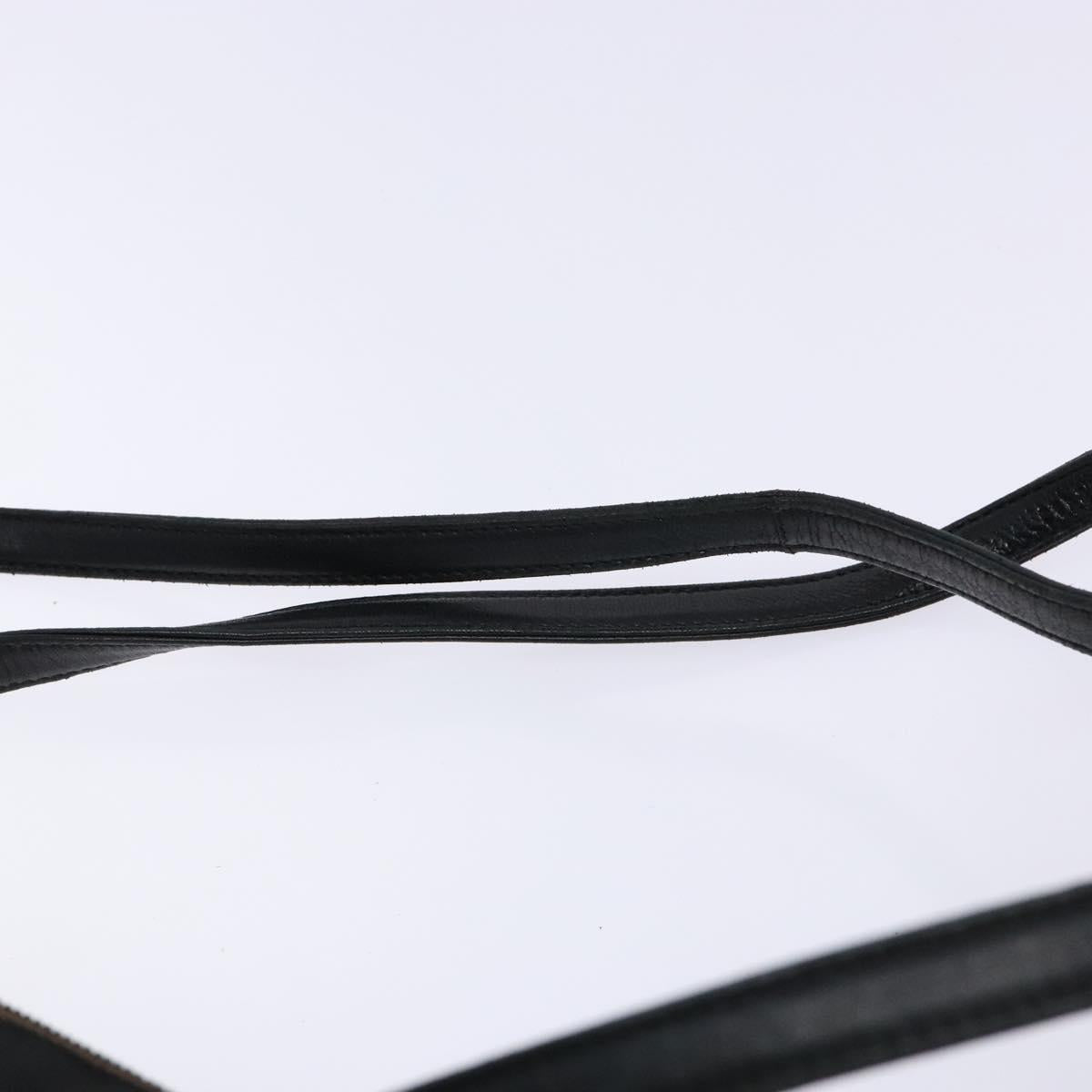 PRADA Tote Bag Nylon Leather Black Silver Auth ki5841