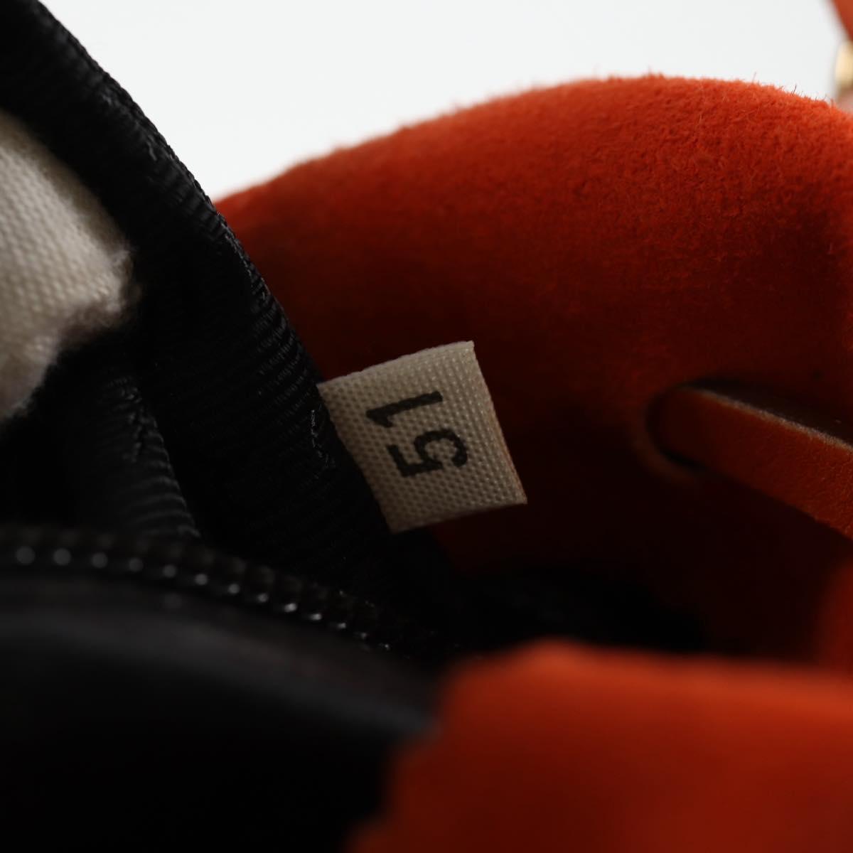 PRADA Shoulder Bag Leather 2way Orange Gold Auth ki5845