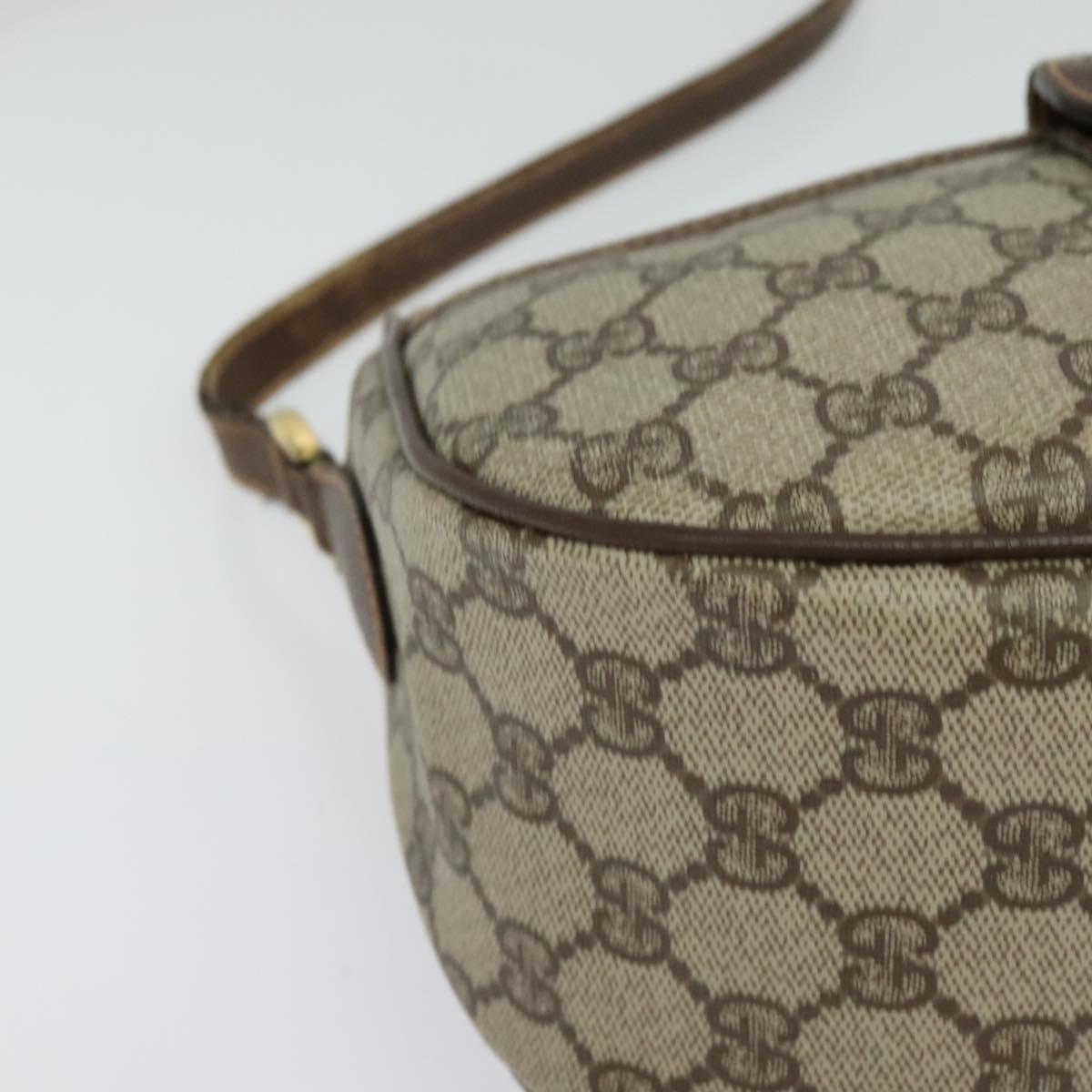 GUCCI GG Supreme Web Sherry Line Shoulder Bag PVC Beige 39 02 032 Auth ki5847