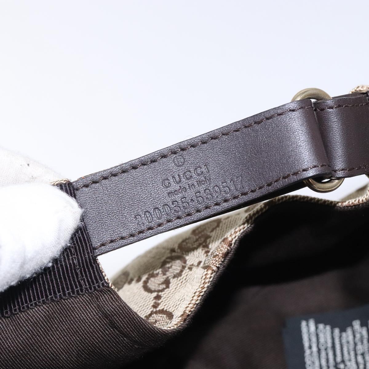GUCCI GG Canvas Baseball Cap L Beige Red Green 200035 Auth ki5852