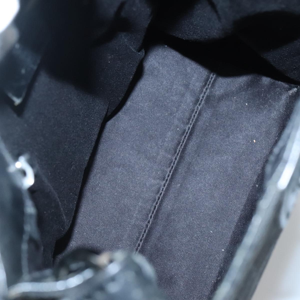 GUCCI GG Canvas Shoulder Bag Black Silver 110292 Auth ki5866