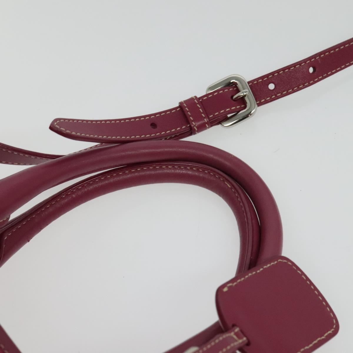 PRADA Tote Bag Nylon 2way Pink Silver Auth ki5875