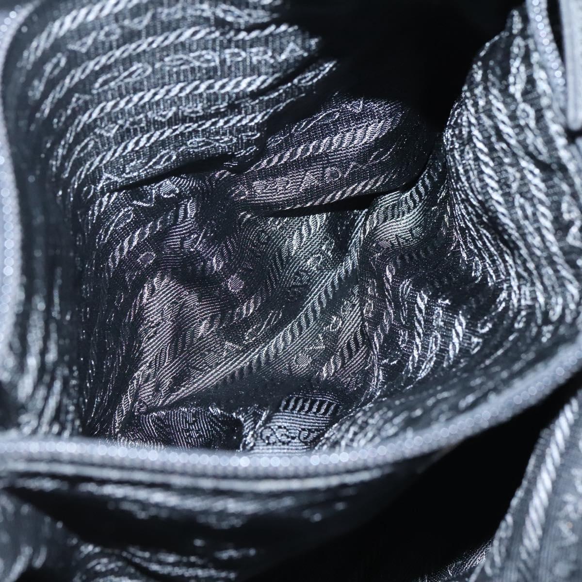 PRADA Hand Bag Nylon Purple Silver Auth ki5886