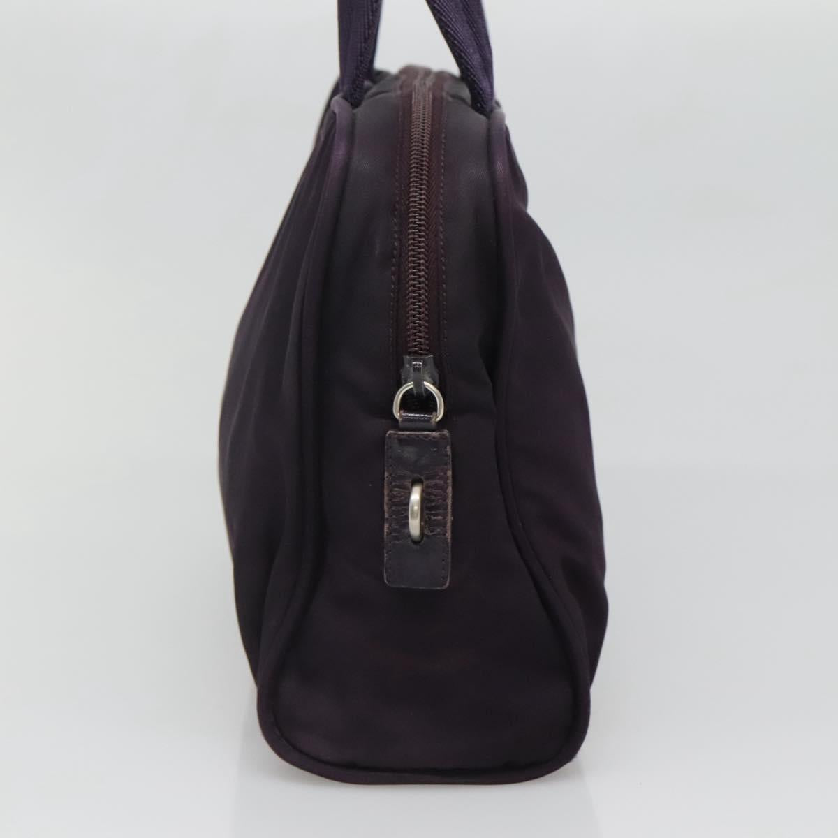 PRADA Hand Bag Nylon Purple Silver Auth ki5886