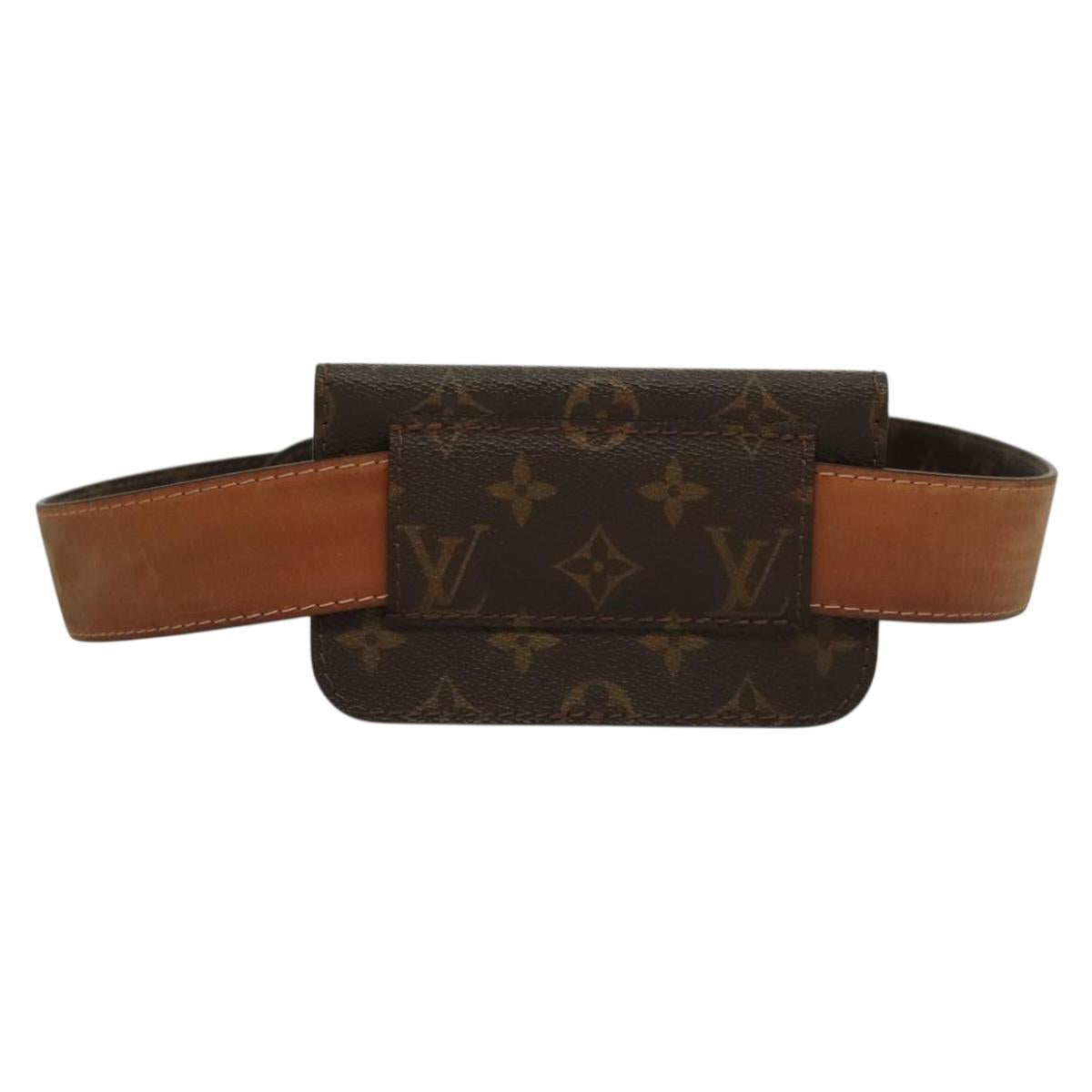 LOUIS VUITTON Monogram Ceinture Pochette Solo Waist bag M6948W LV Auth ki5888