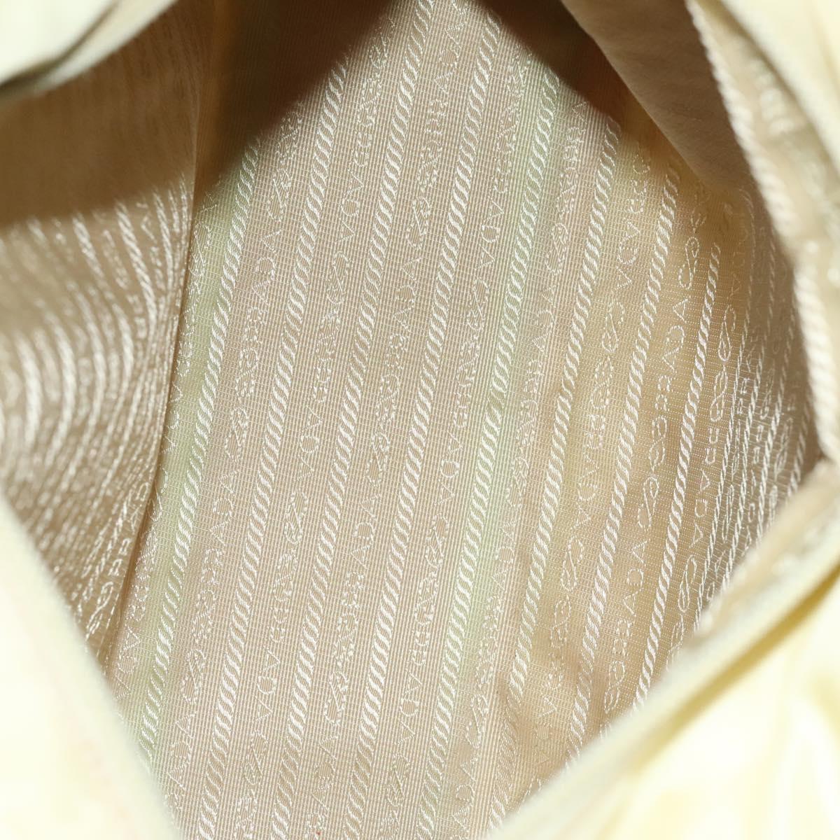 PRADA Tote Bag Nylon 4Set White Khaki black Auth ki5890