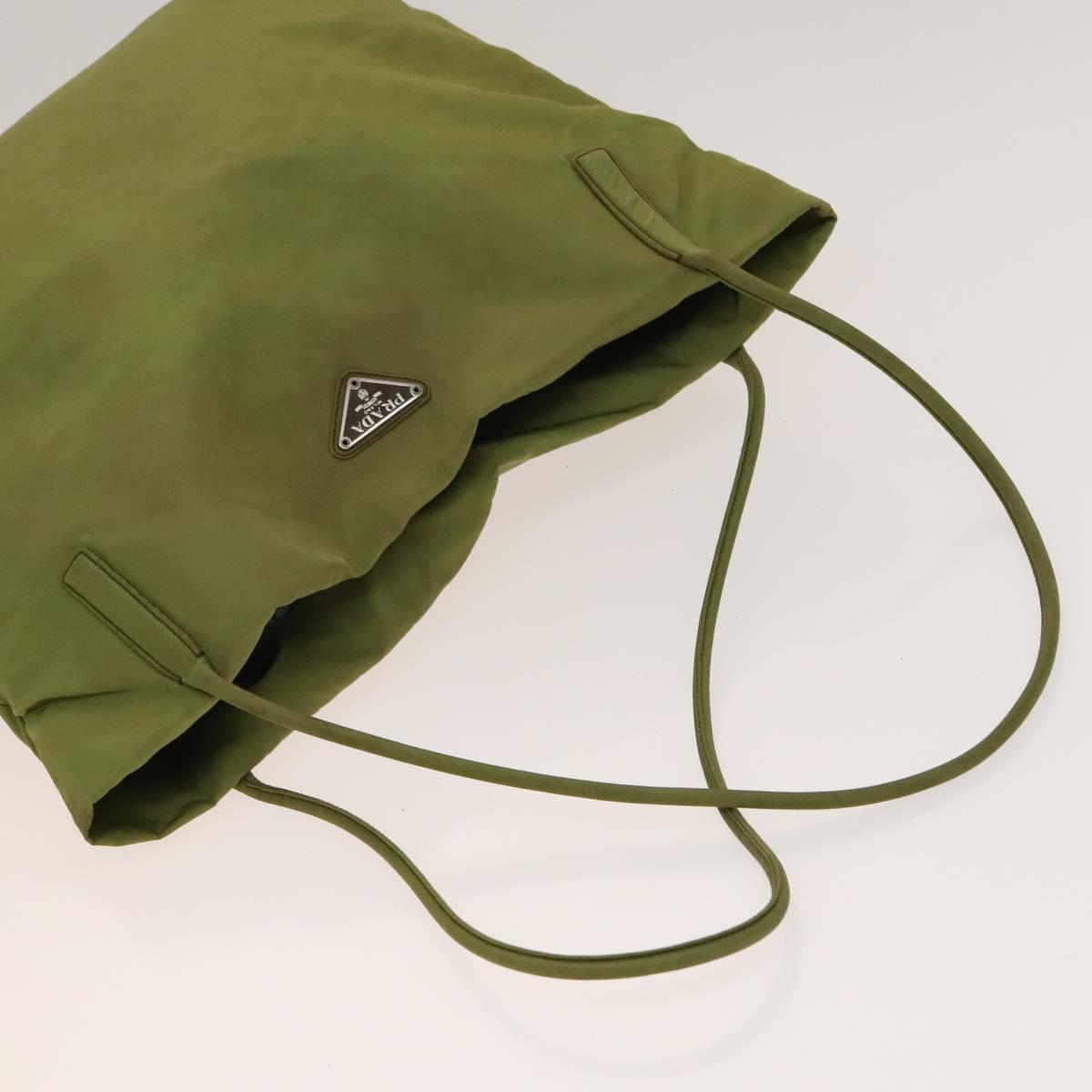 PRADA Tote Bag Nylon 4Set White Khaki black Auth ki5890