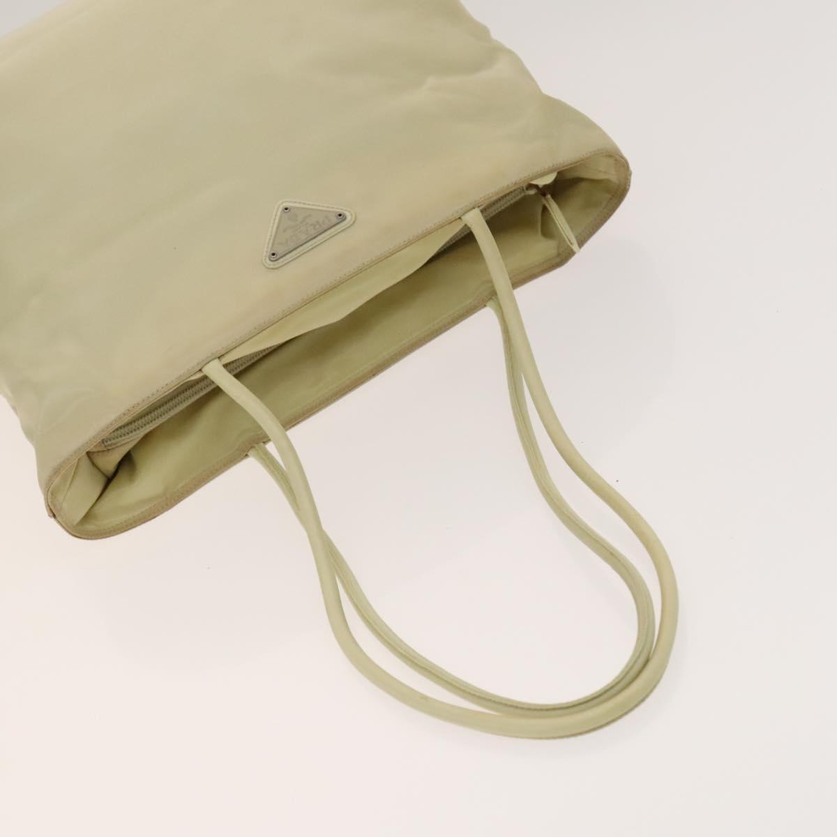 PRADA Tote Bag Nylon 4Set White Khaki black Auth ki5890