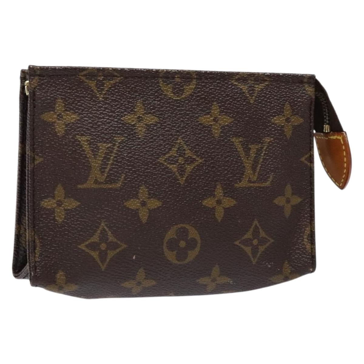 LOUIS VUITTON Monogram Poche Toilette 15 Pouch M47546 LV Auth ki5892