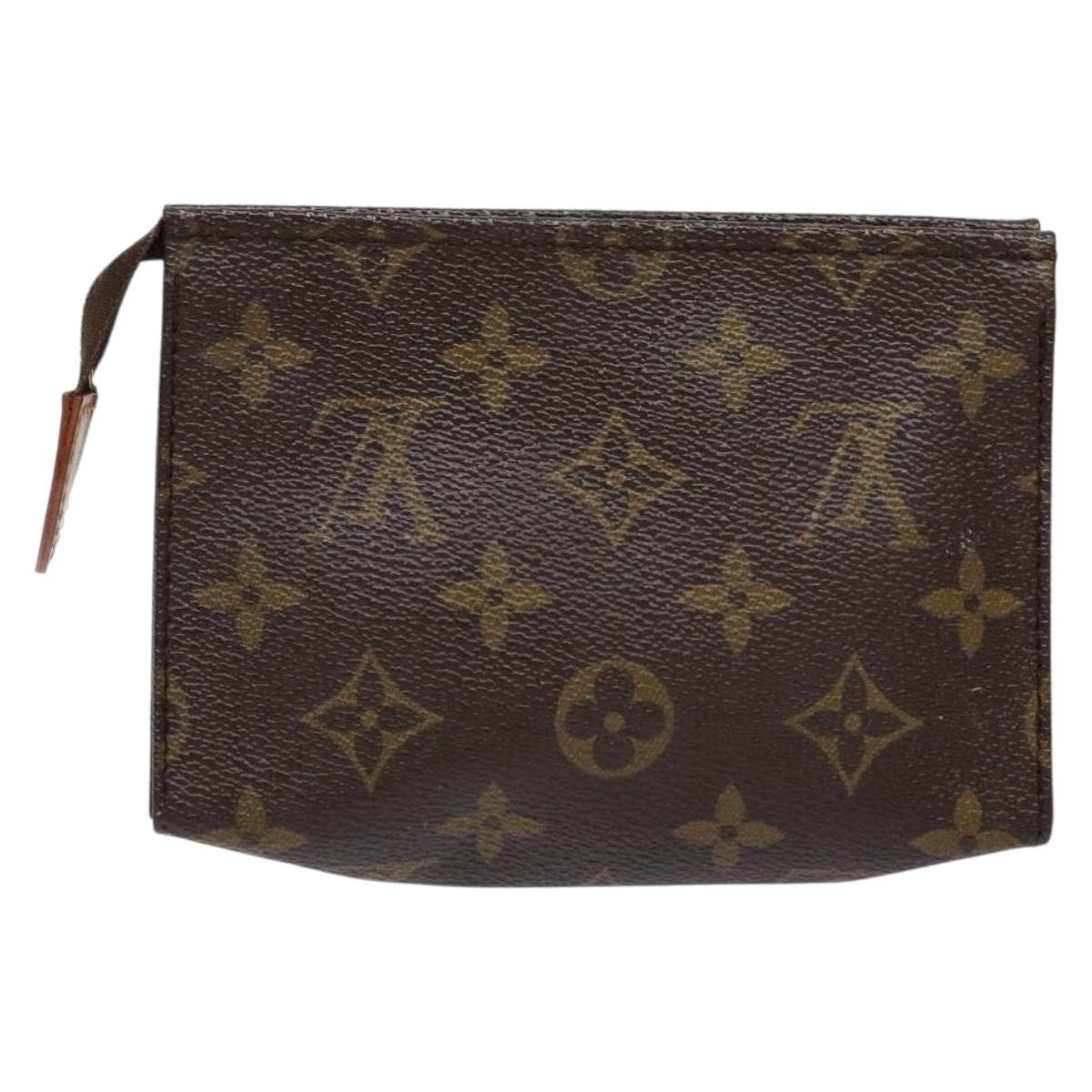LOUIS VUITTON Monogram Poche Toilette 15 Pouch M47546 LV Auth ki5892