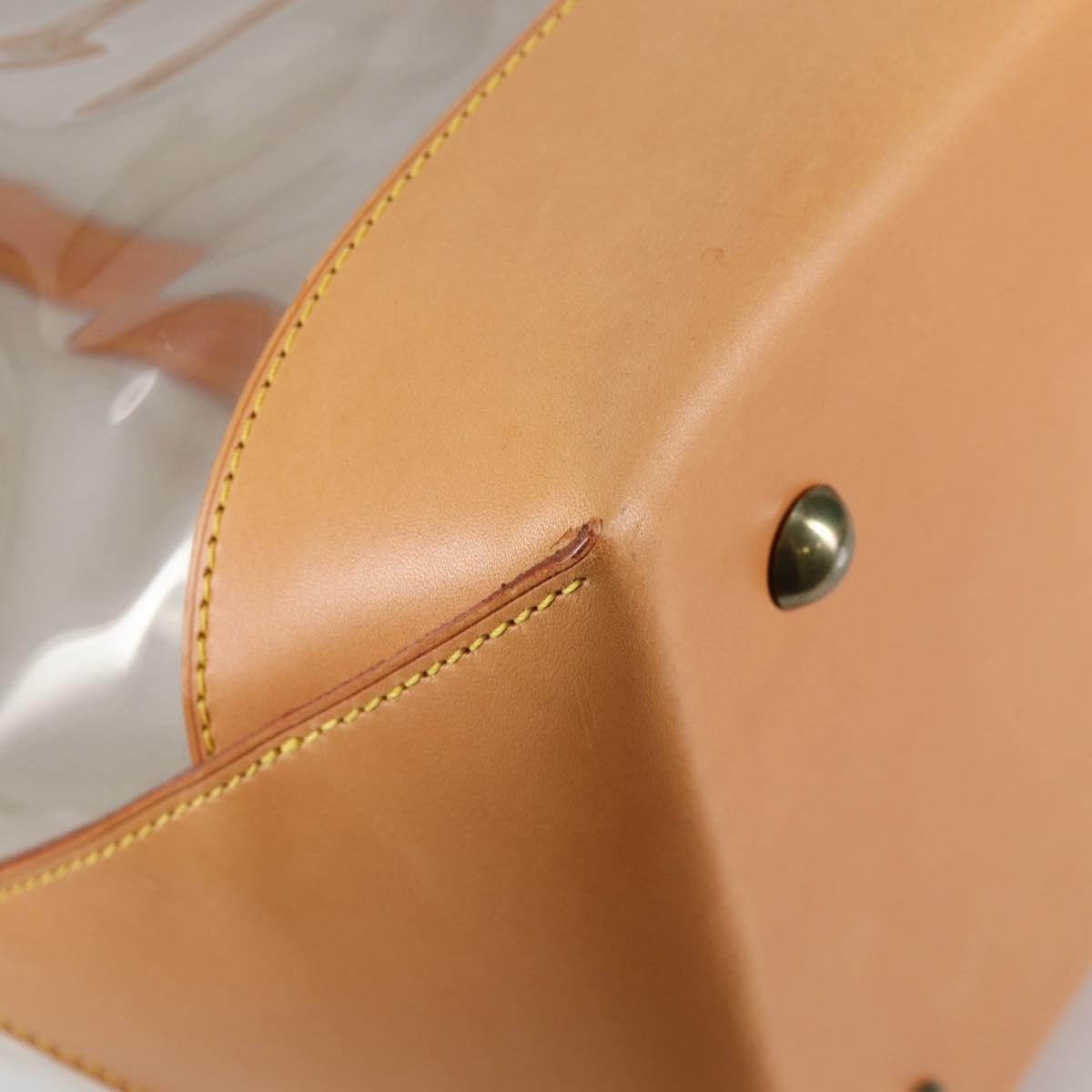 LOUIS VUITTON Isaac Mizrahi Tote Bag Vinyl Leather Clear M99027 Auth ki5924M