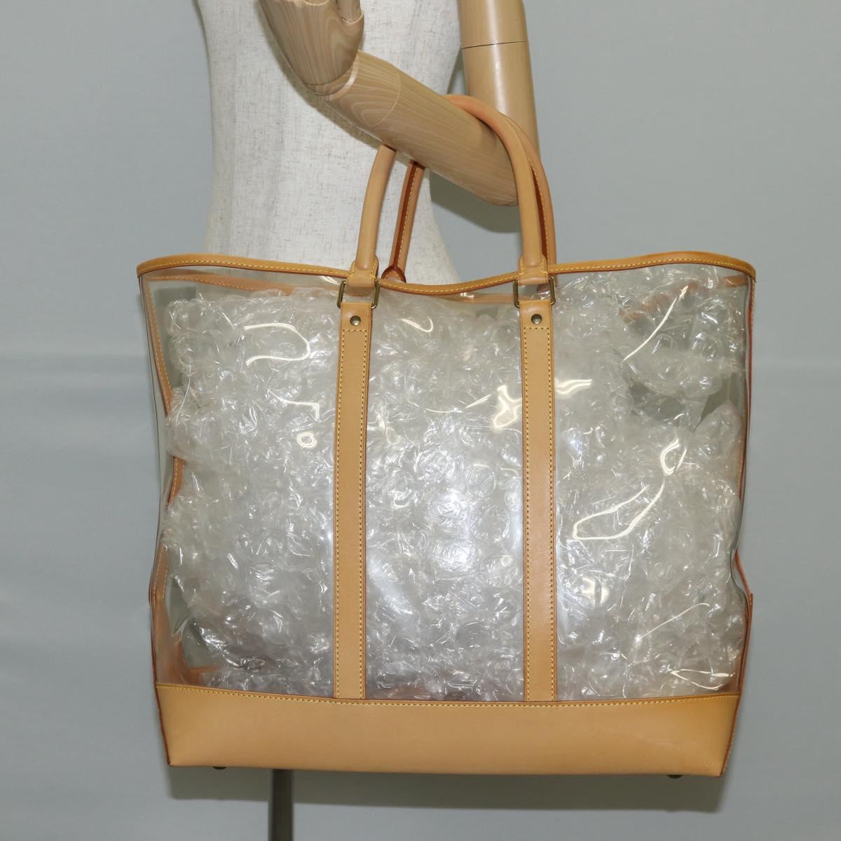 LOUIS VUITTON Isaac Mizrahi Tote Bag Vinyl Leather Clear M99027 Auth ki5924M