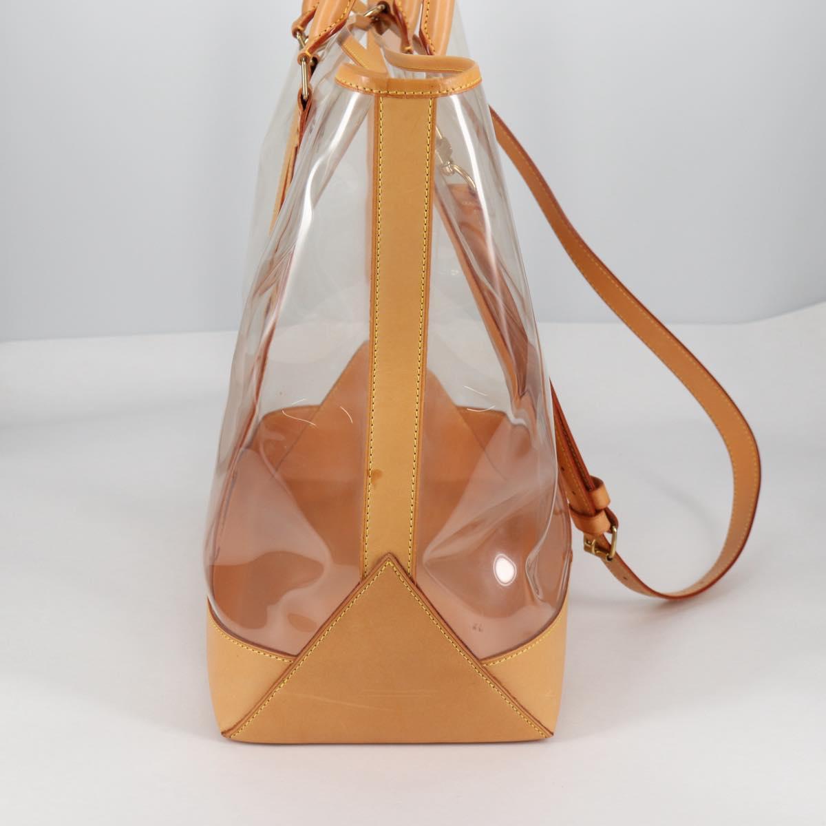 LOUIS VUITTON Isaac Mizrahi Tote Bag Vinyl Leather Clear M99027 Auth ki5924M