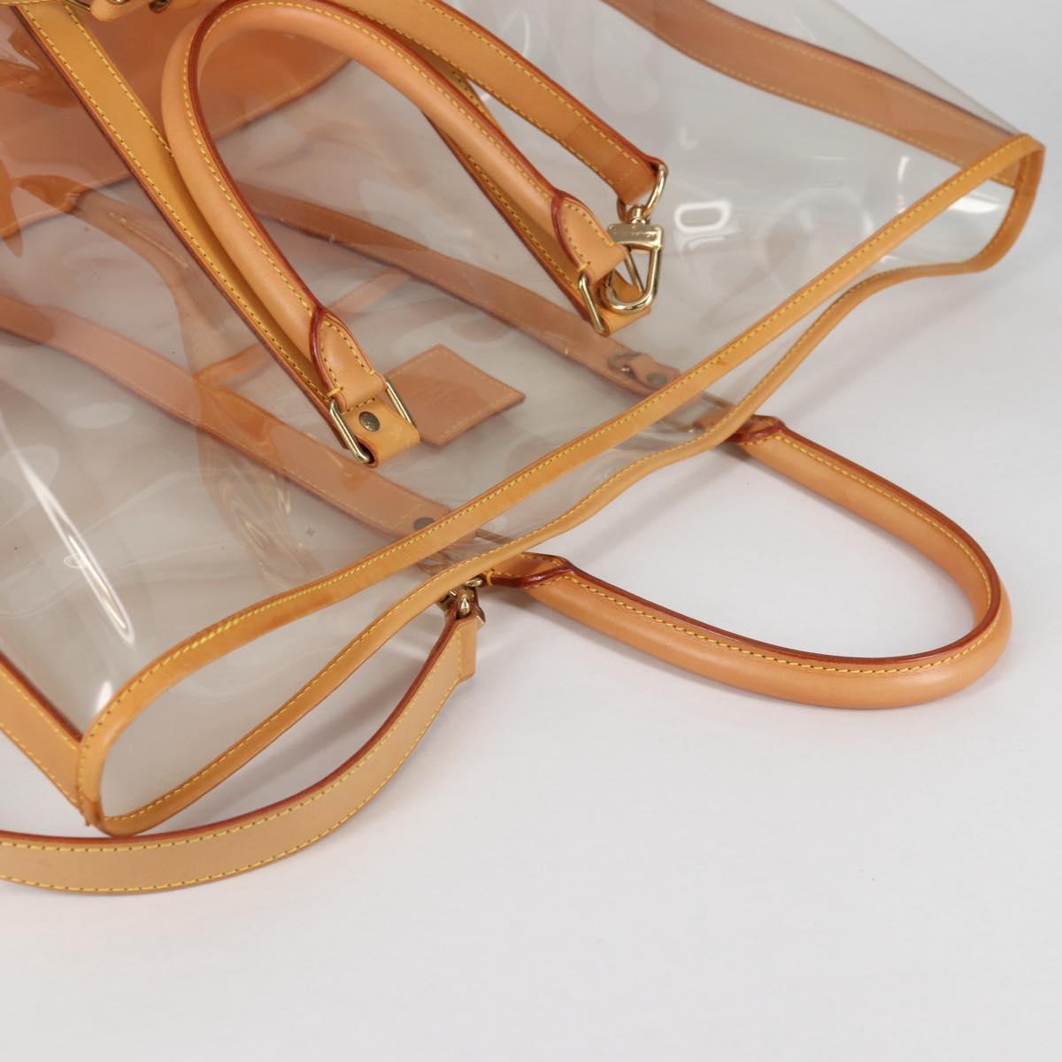 LOUIS VUITTON Isaac Mizrahi Tote Bag Vinyl Leather Clear M99027 Auth ki5924M