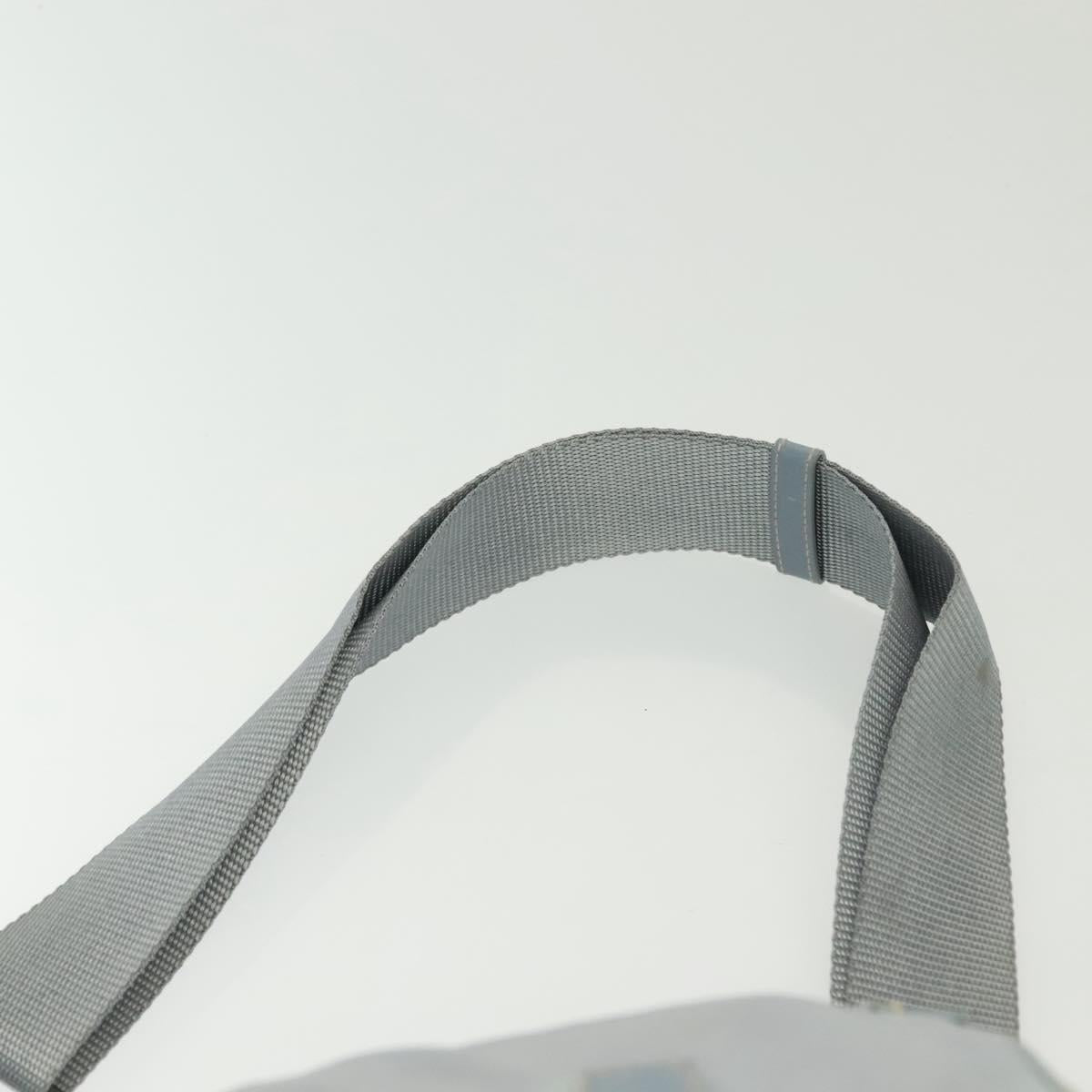 PRADA Shoulder Bag Nylon Light Blue Silver Auth ki5926