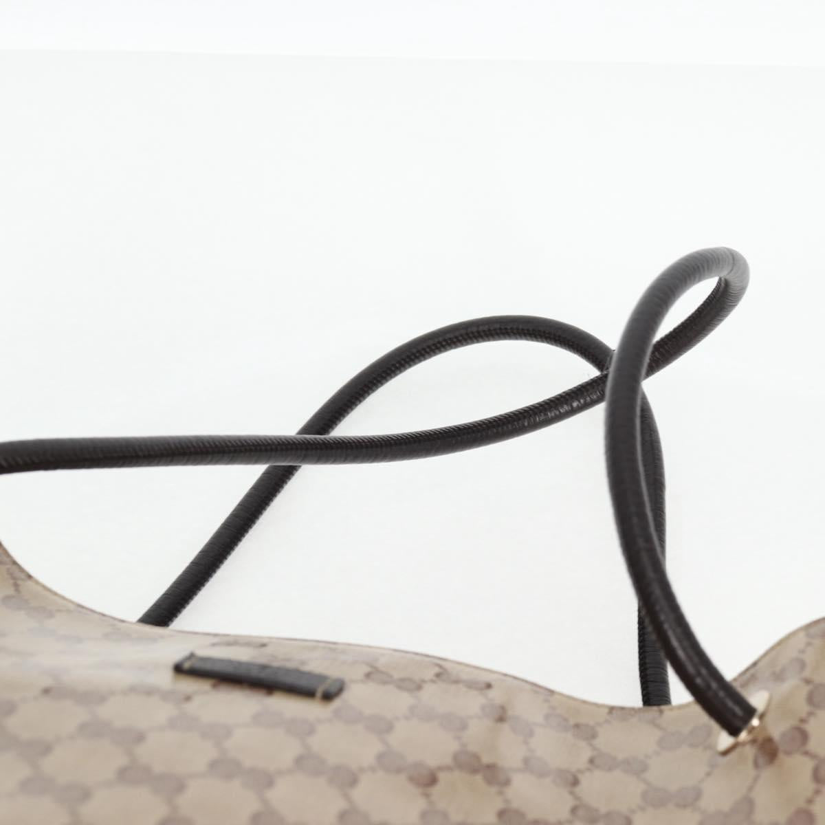 GUCCI GG Crystal Tote Bag Coated Canvas Beige 152274 Auth ki5933A