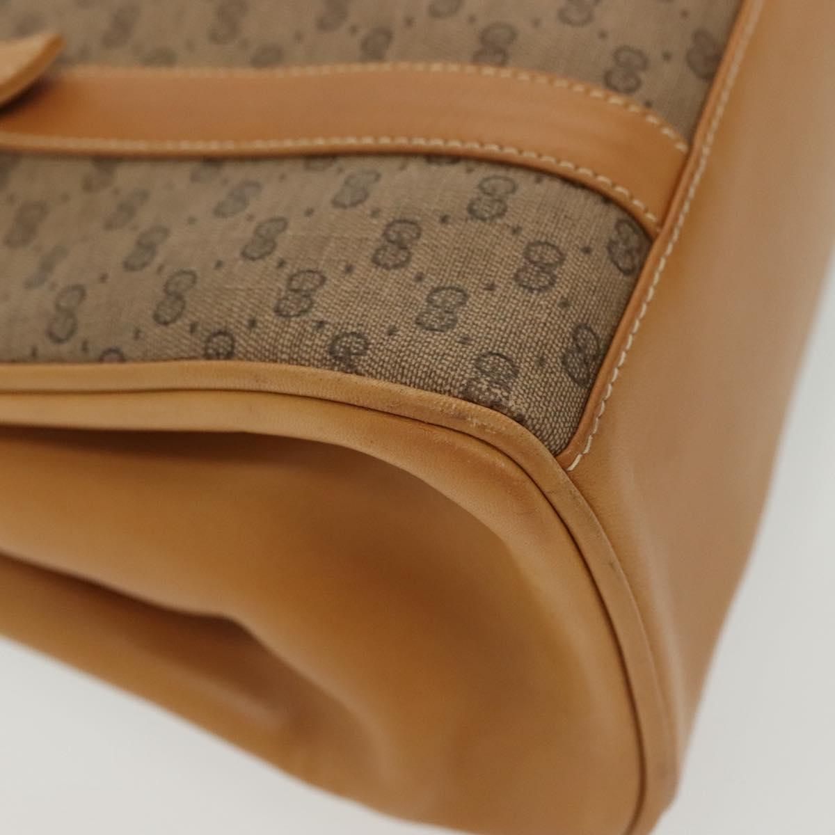 GUCCI Micro GG Supreme Hand Bag PVC Beige Gold 000 46 4857 Auth ki5941