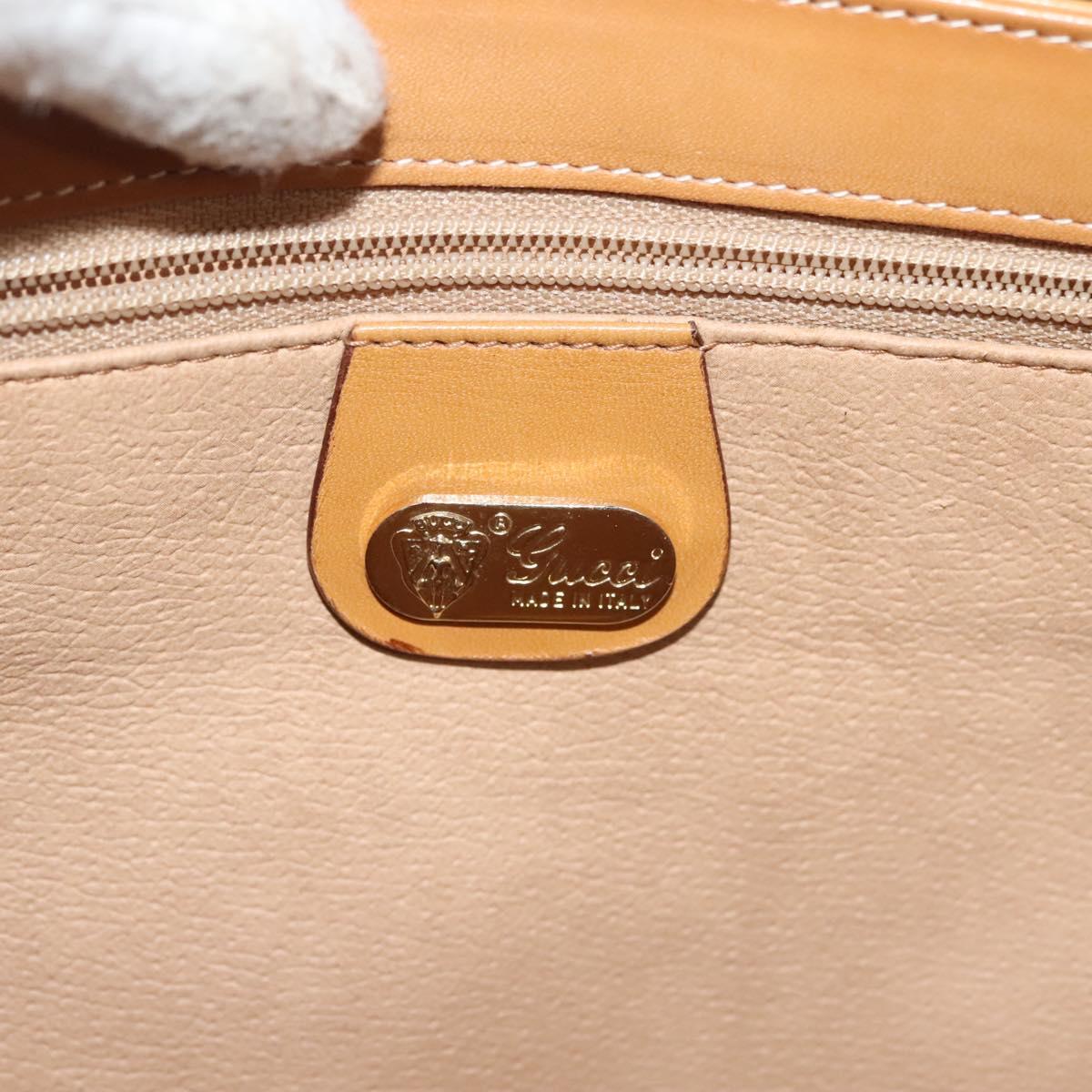 GUCCI Micro GG Supreme Hand Bag PVC Beige Gold 000 46 4857 Auth ki5941