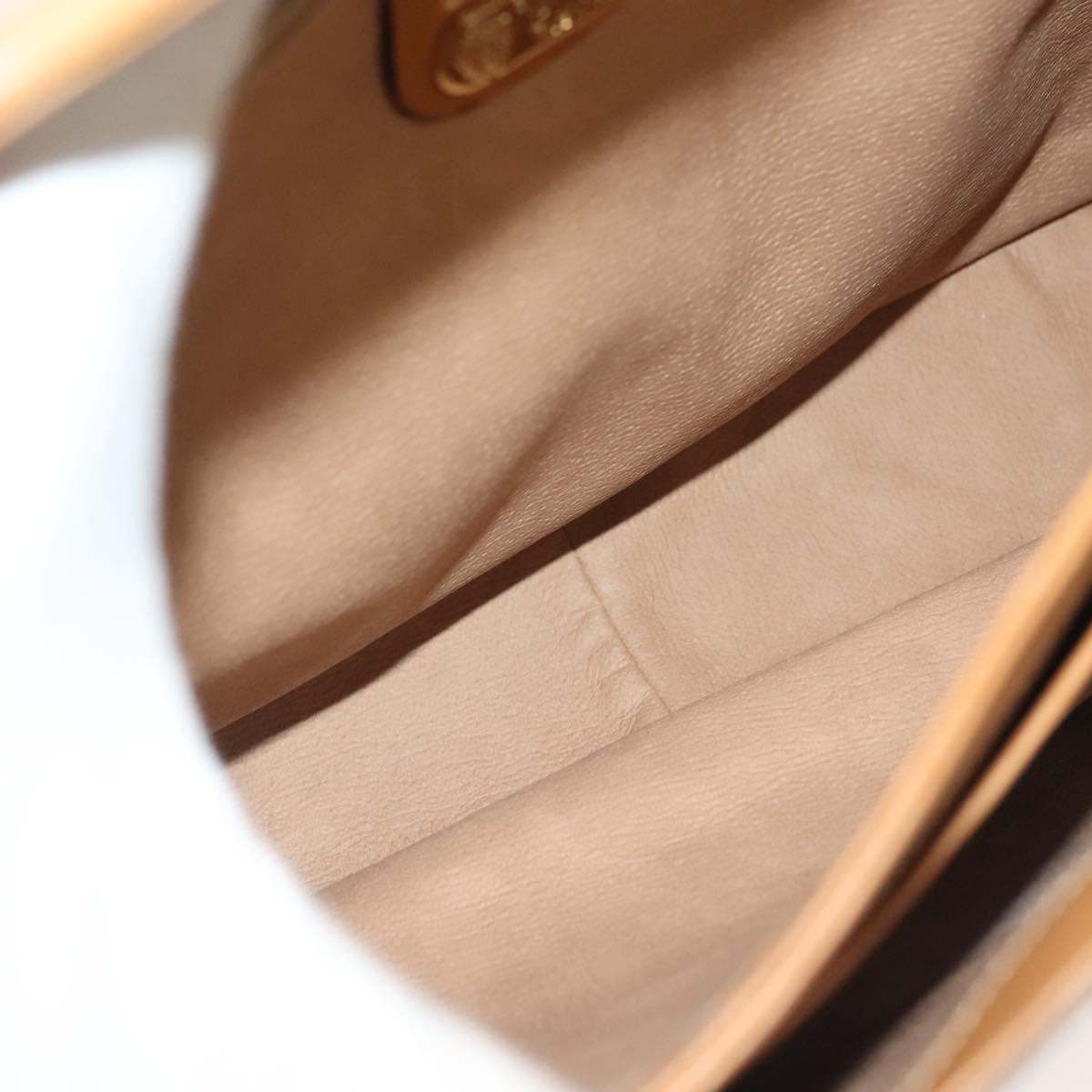 GUCCI Micro GG Supreme Hand Bag PVC Beige Gold 000 46 4857 Auth ki5941