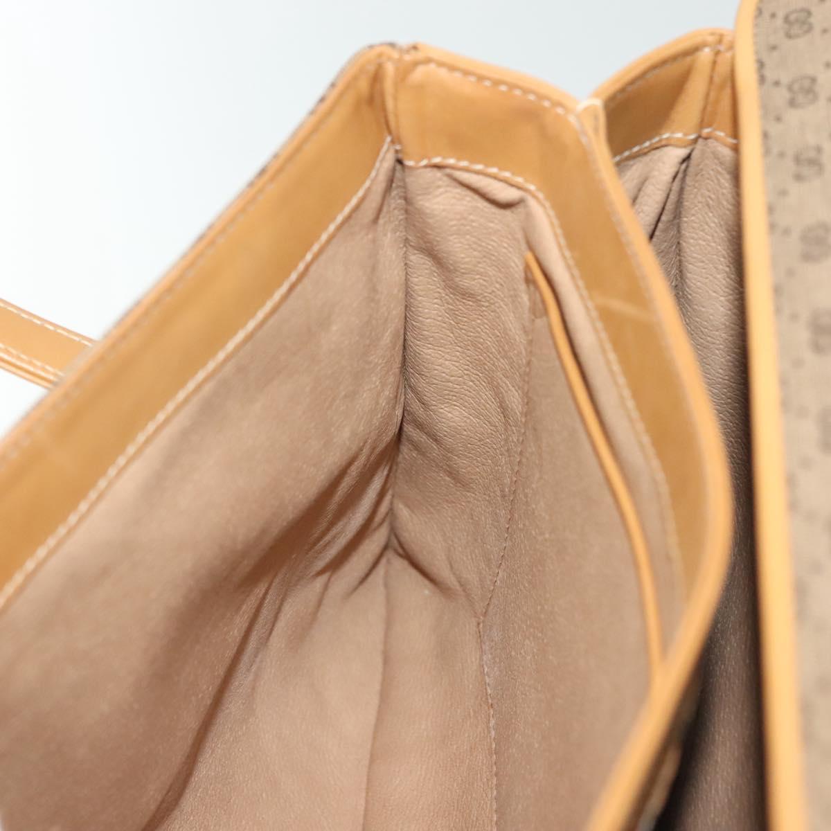 GUCCI Micro GG Supreme Hand Bag PVC Beige Gold 000 46 4857 Auth ki5941