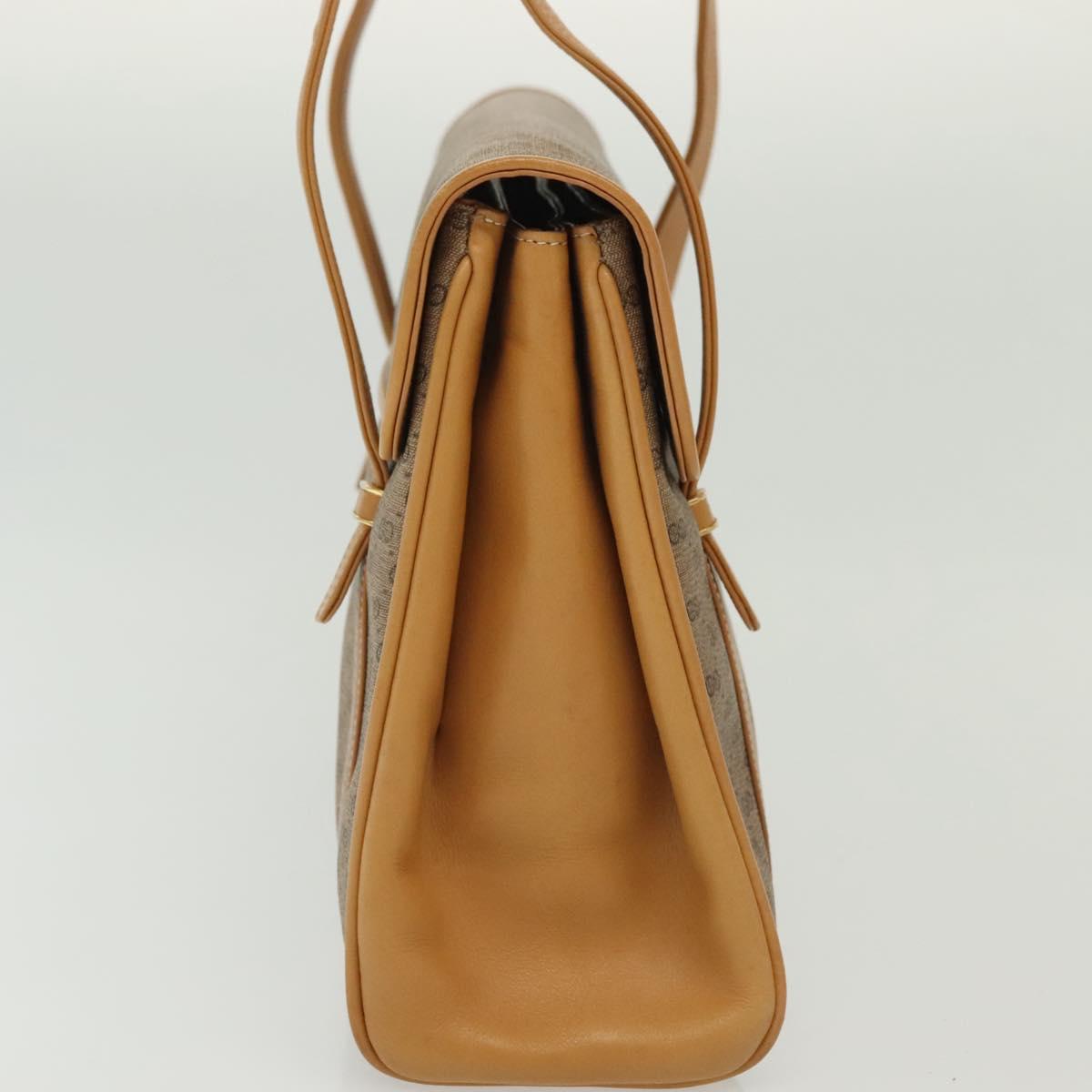 GUCCI Micro GG Supreme Hand Bag PVC Beige Gold 000 46 4857 Auth ki5941