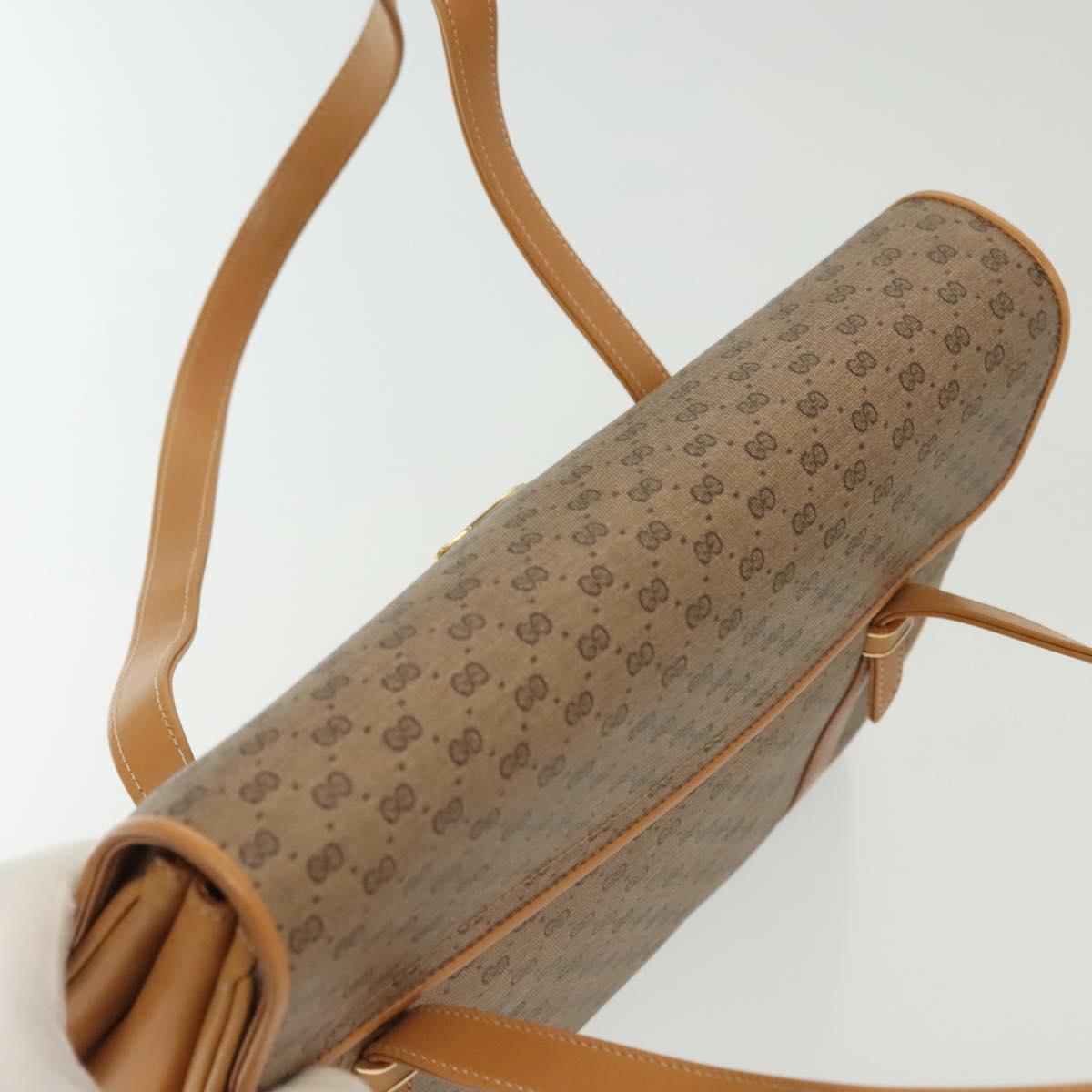 GUCCI Micro GG Supreme Hand Bag PVC Beige Gold 000 46 4857 Auth ki5941