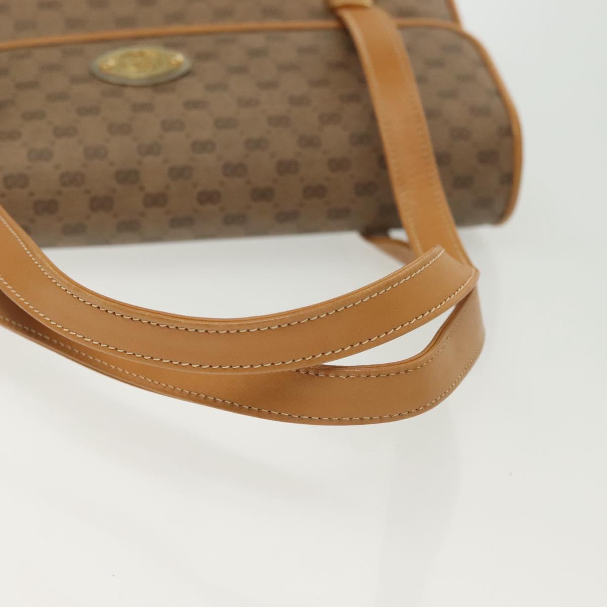 GUCCI Micro GG Supreme Hand Bag PVC Beige Gold 000 46 4857 Auth ki5941