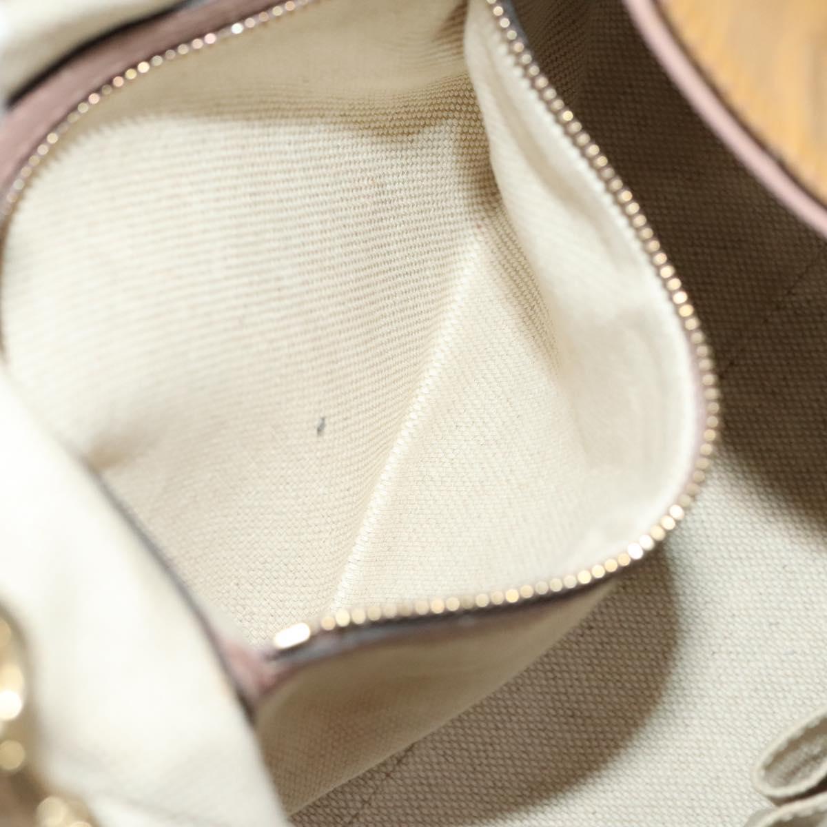 GUCCI Soho Hand Bag Enamel 2way Beige Gold 336751 Auth ki5942