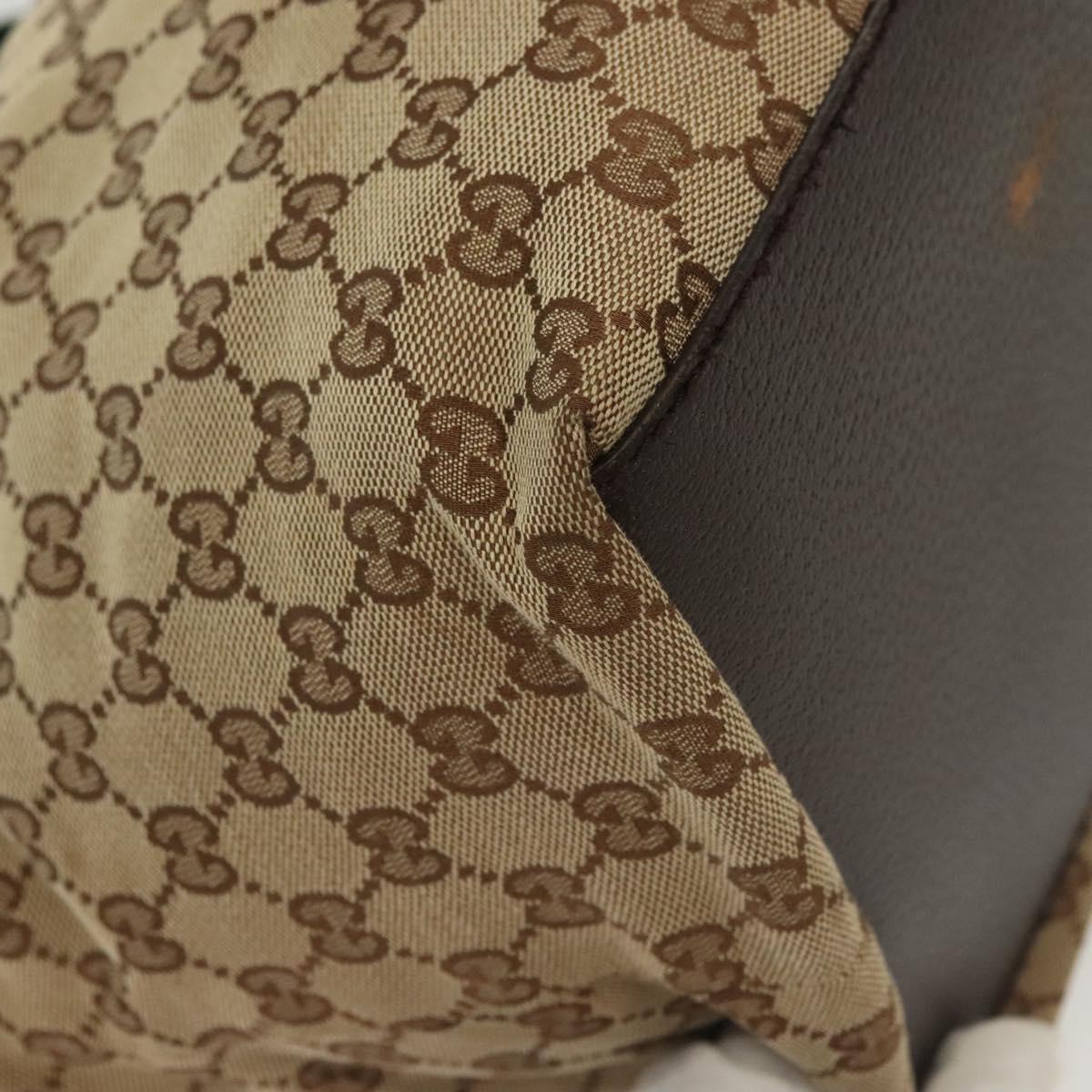 GUCCI GG Canvas Web Sherry Line Tote Bag Beige Green Red 131230 Auth ki5944
