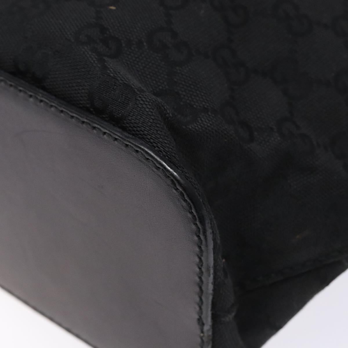 GUCCI GG Canvas Shoulder Bag Black Silver 106242 Auth ki5969