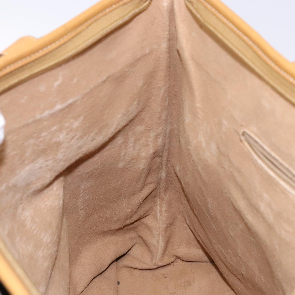GUCCI Micro GG Supreme Tote Bag PVC Beige Gold Auth ki5973