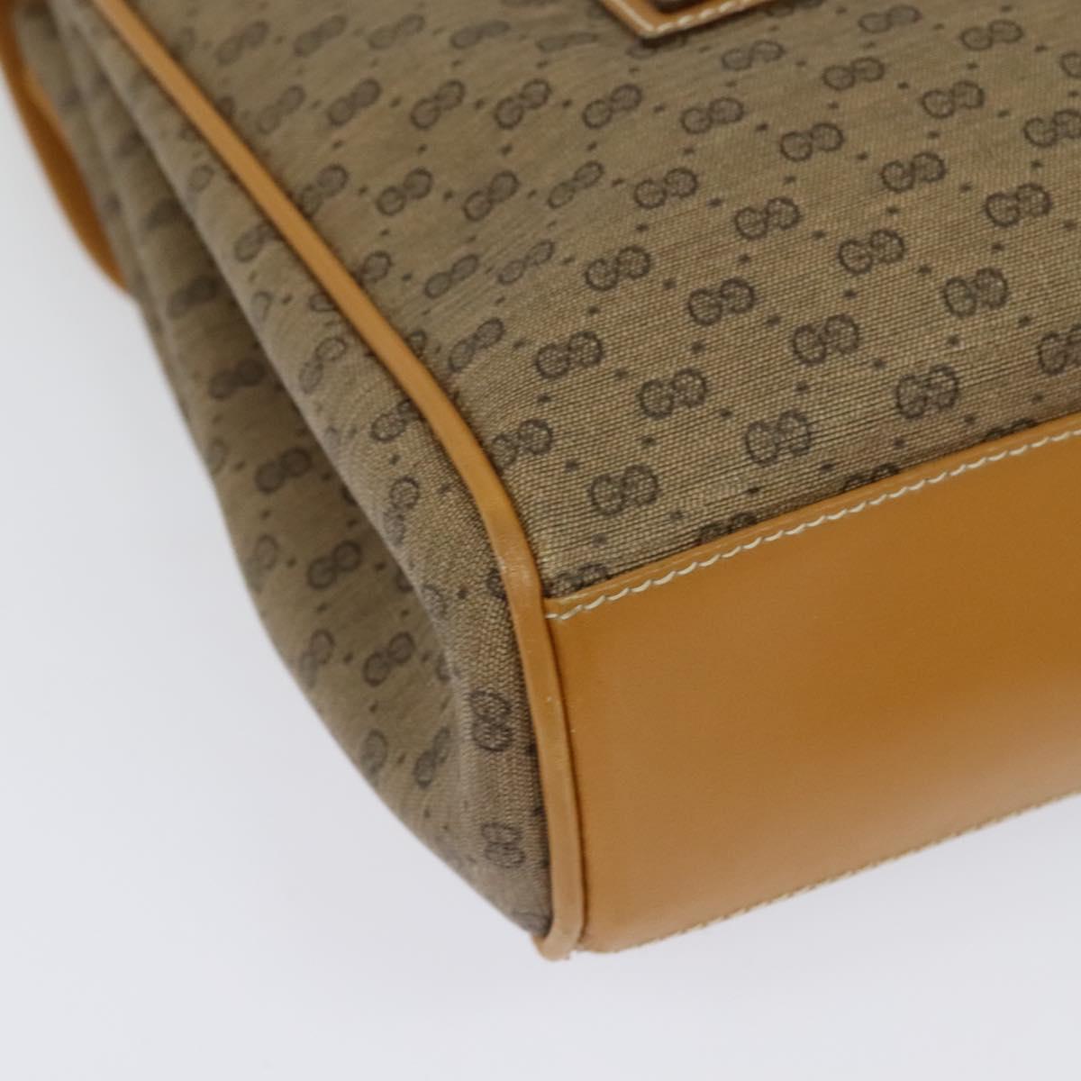 GUCCI Micro GG Supreme Hand Bag PVC Beige Gold 001 115 1199 Auth ki5990
