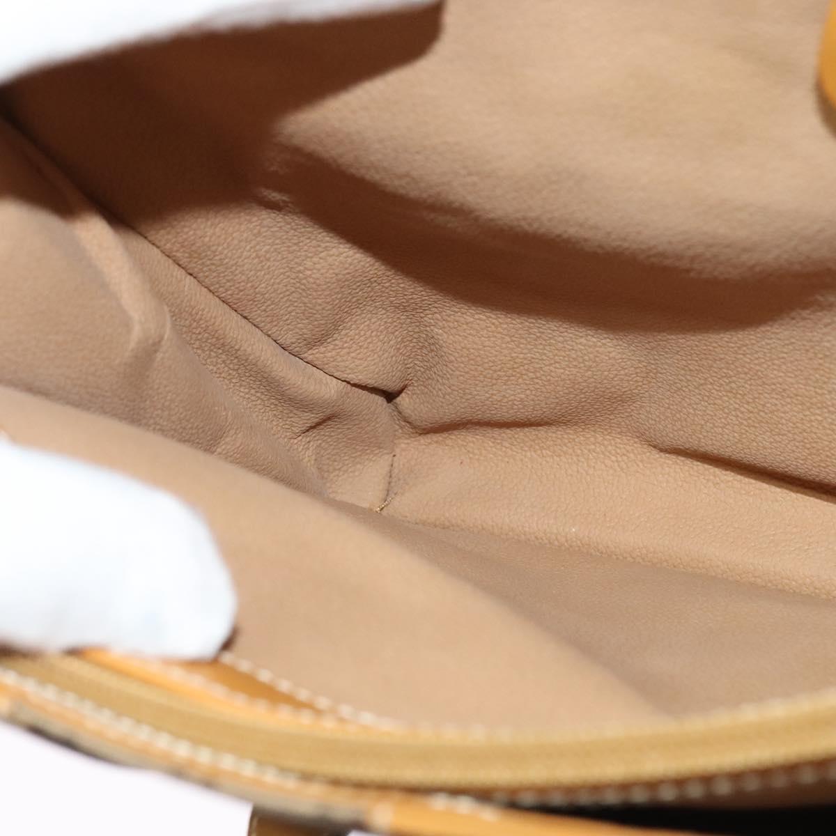 GUCCI Micro GG Supreme Hand Bag PVC Beige Gold 001 115 1199 Auth ki5990