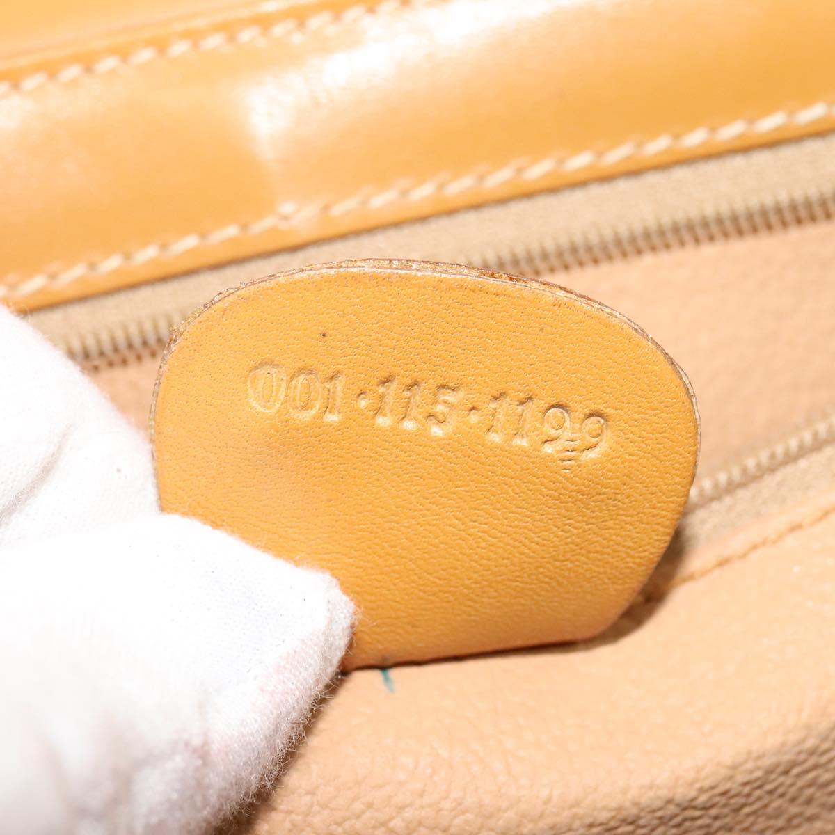 GUCCI Micro GG Supreme Hand Bag PVC Beige Gold 001 115 1199 Auth ki5990