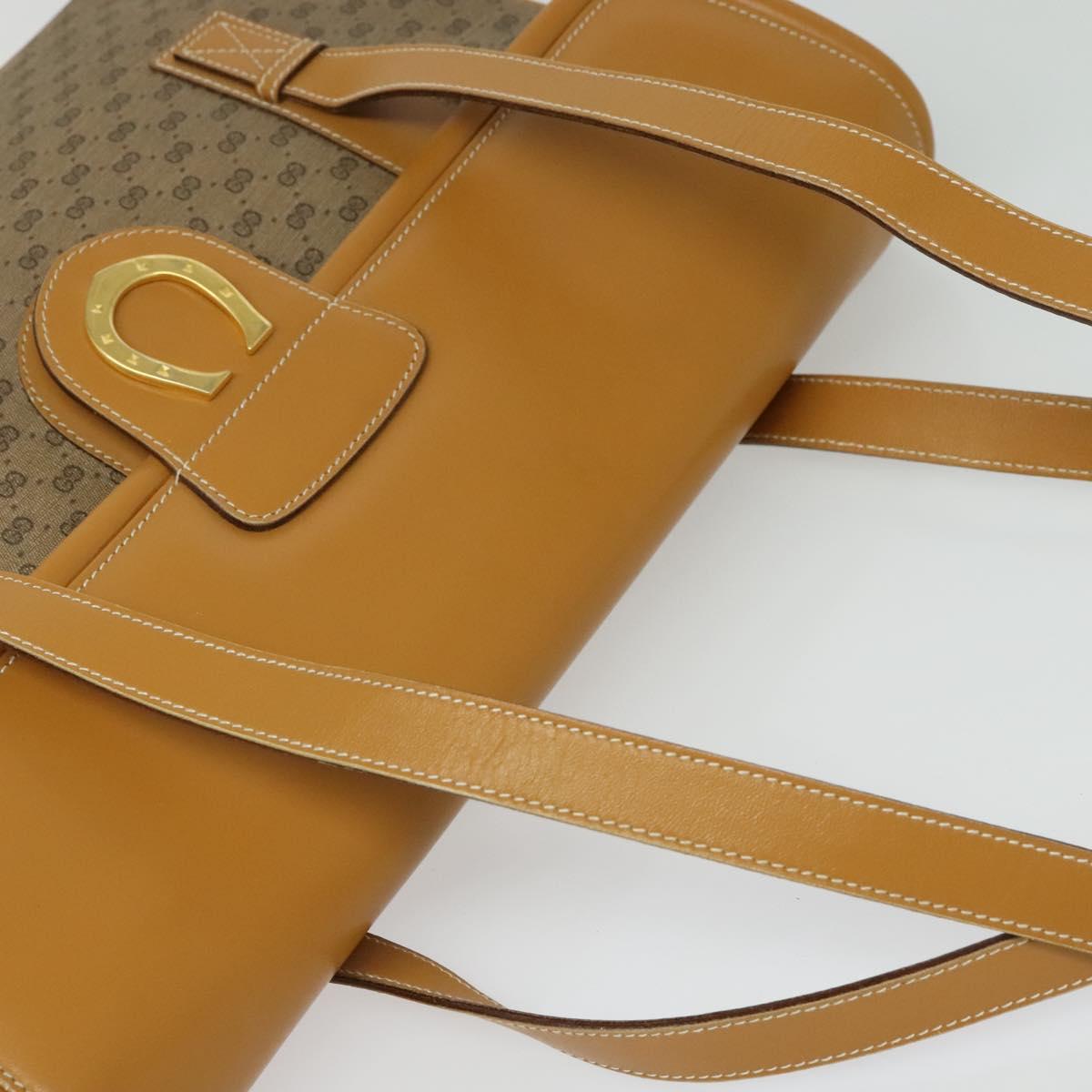 GUCCI Micro GG Supreme Hand Bag PVC Beige Gold 001 115 1199 Auth ki5990